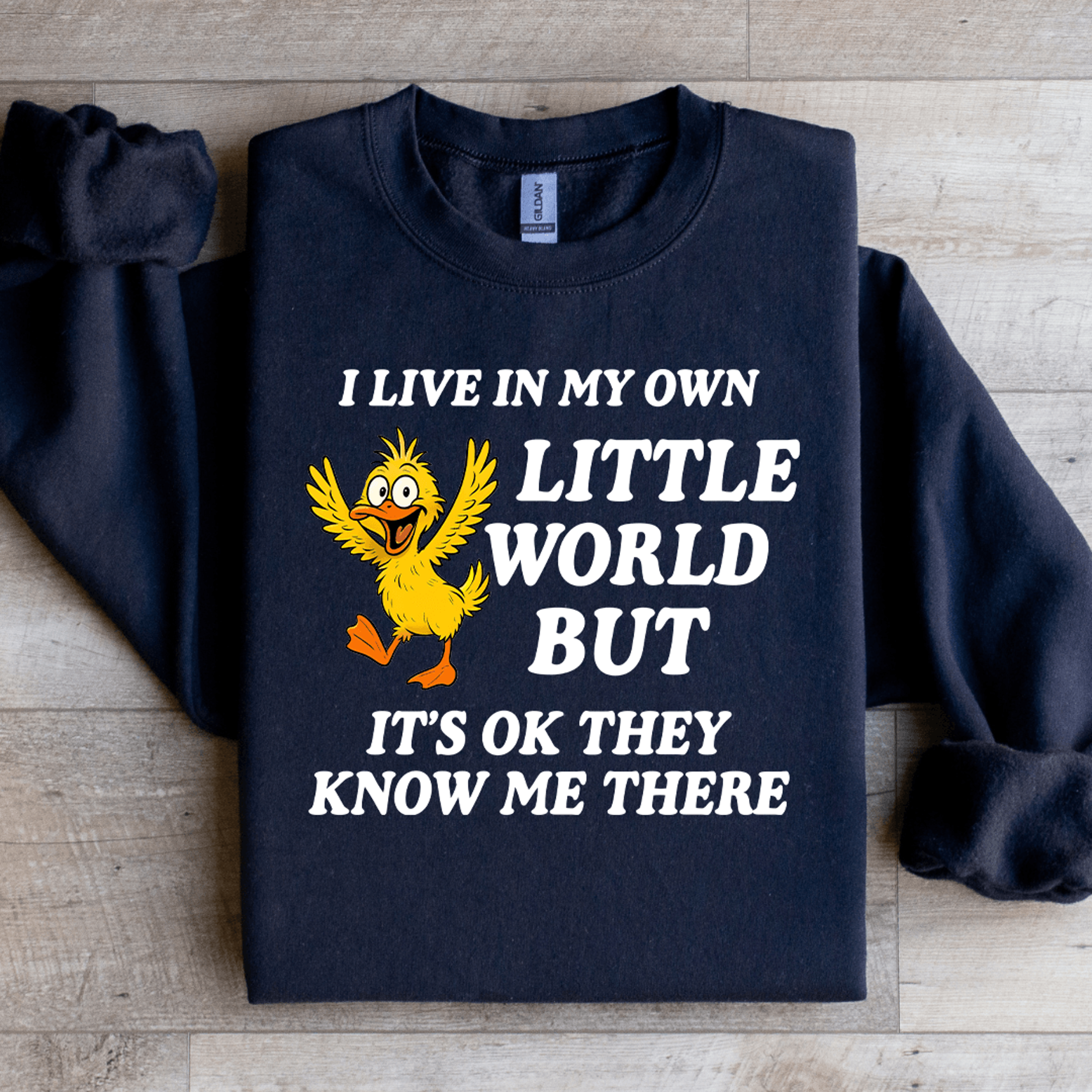 i live in my own little world sweatshirt