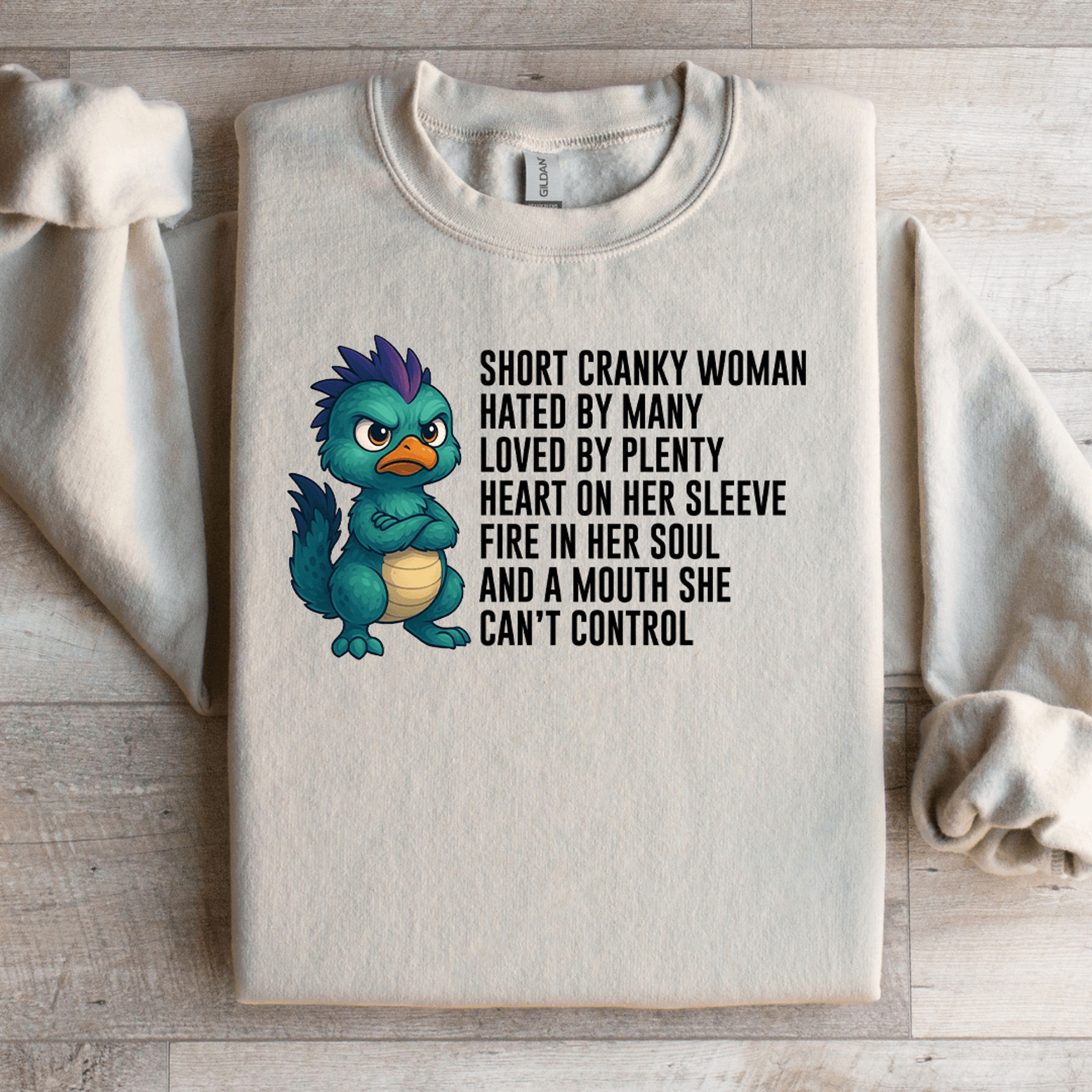 Short Cranky Woman Hated Sweatshirt 3