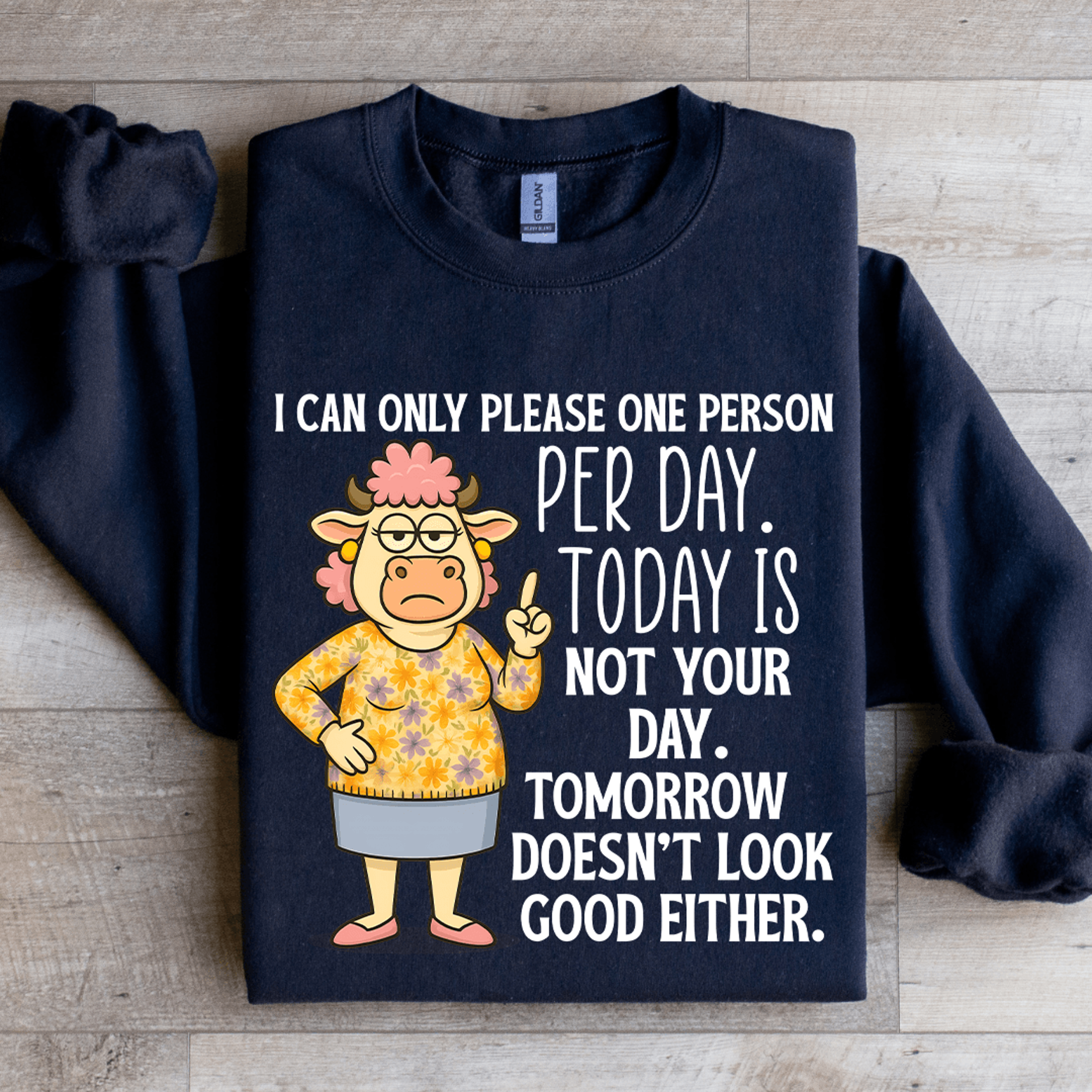 i can only please one person per day sweatshirt