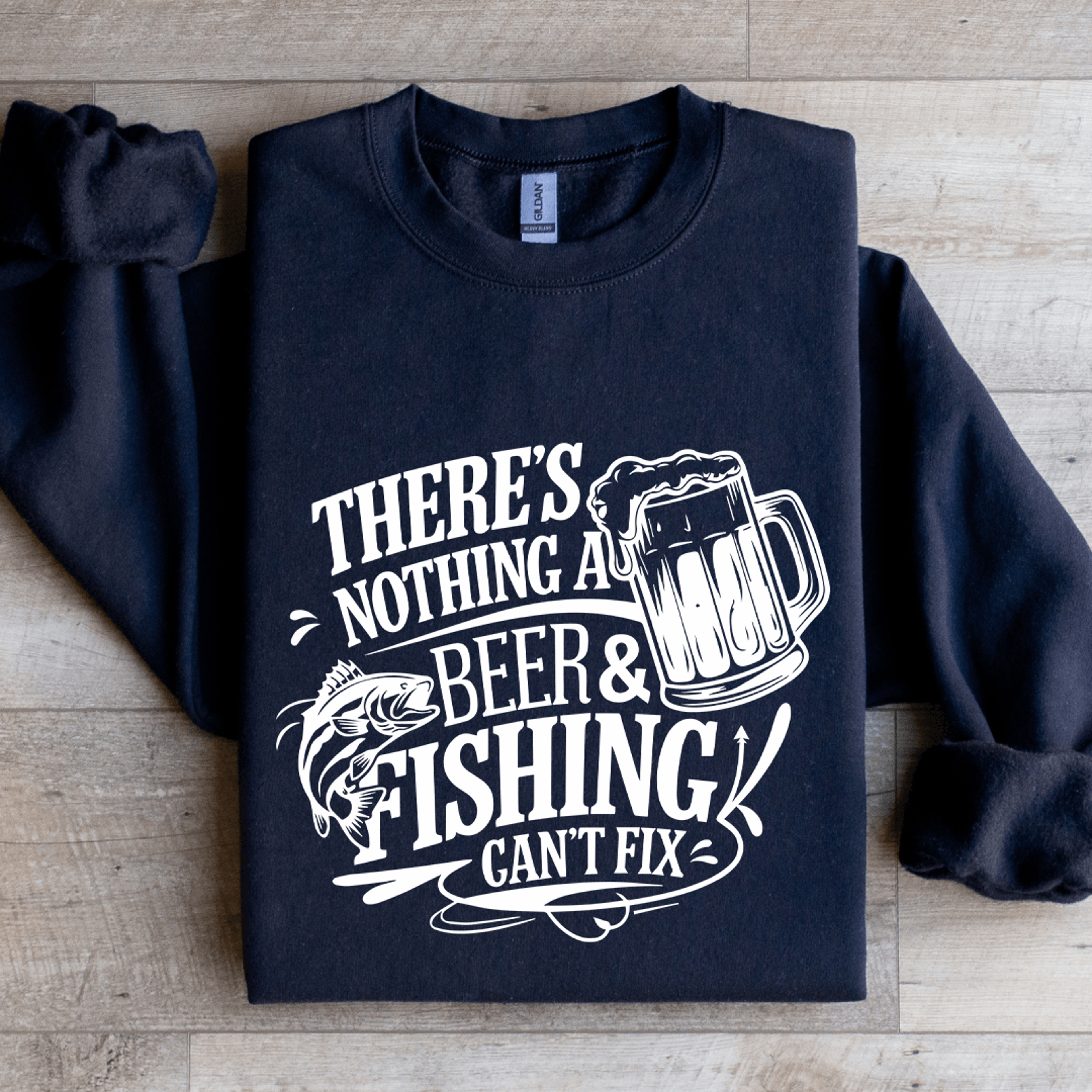 Theres Nothing A Beer  Fishing Cant Fix Sweatshirt 2