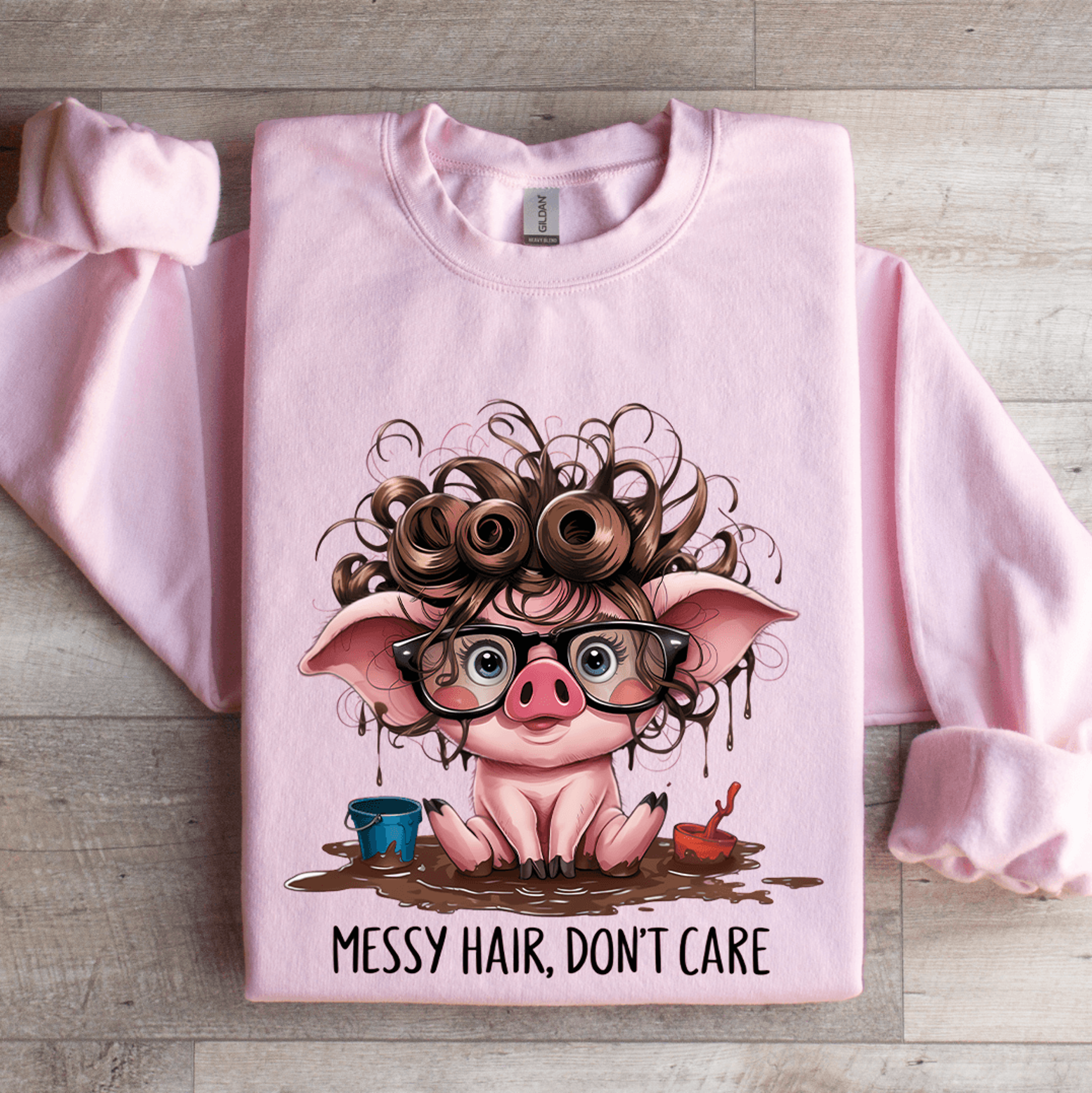 Messy Hair Dont Care Sweatshirt 4