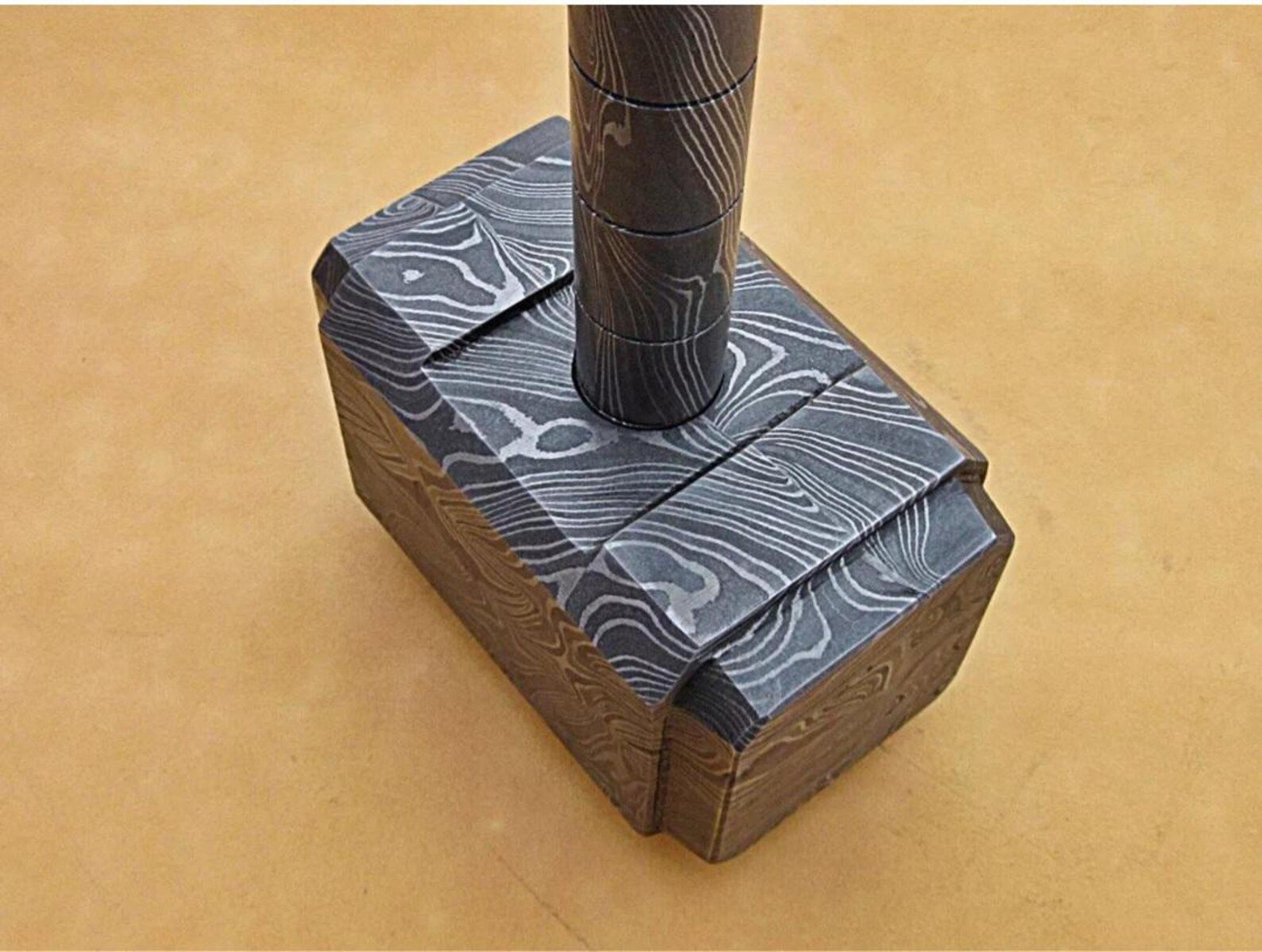 Handcrafted Viking Hammer 16 Custom Damascus Steel Mjolnir Groomsmen Gift 4