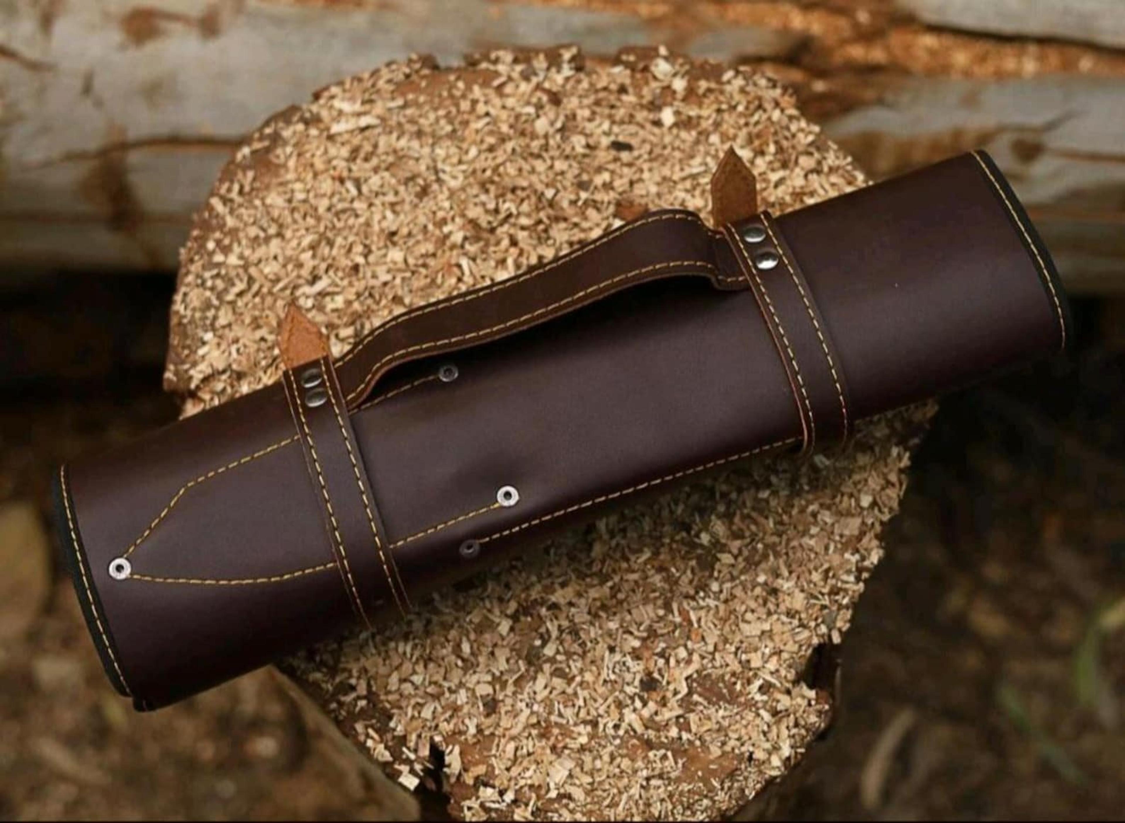 Handmade 5 Pc Chef Knife Set High Carbon Steel Professional Kitchen Knives With Leather Roll 7