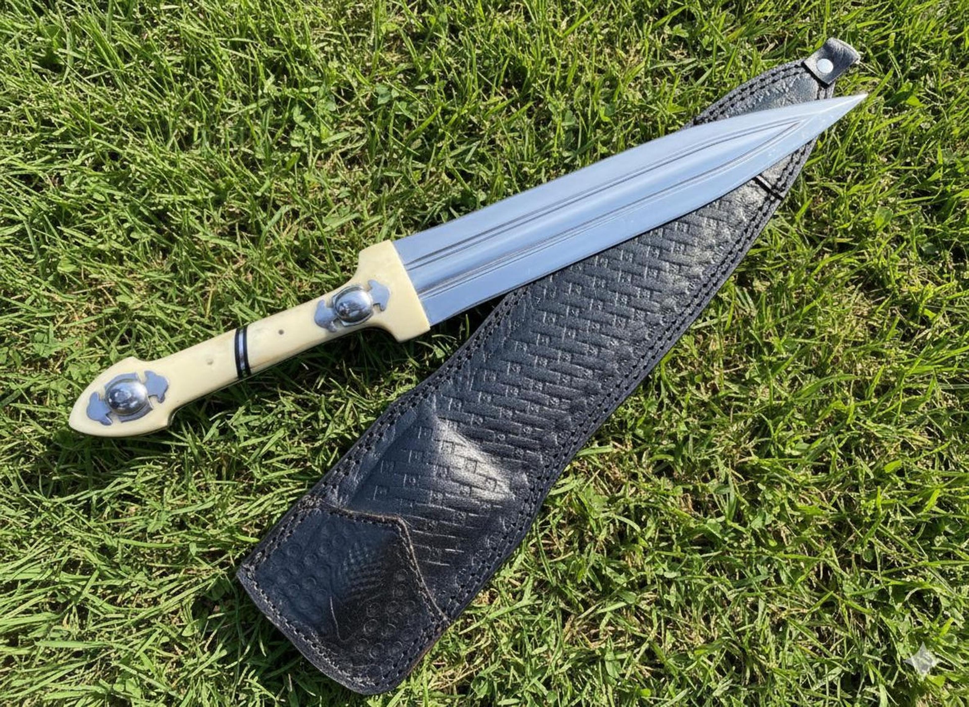 Handmade Dagger Knife Hunting Knife With Leather Sheath Gift For Him 5