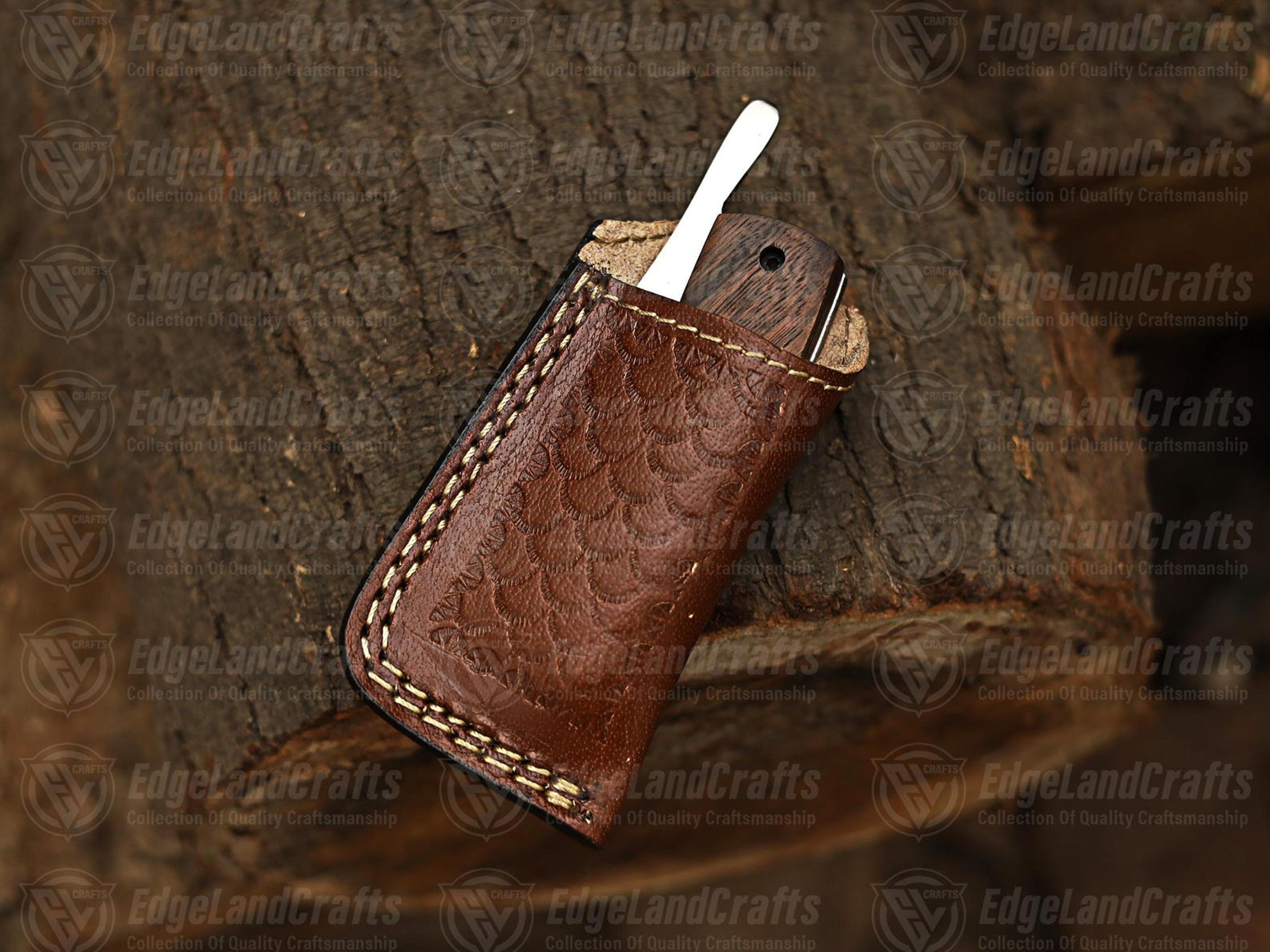 Personalized Compact Stainless Steel Cigar Cutter With Rosewood Handle  Ideal Travel Gift For Cigar