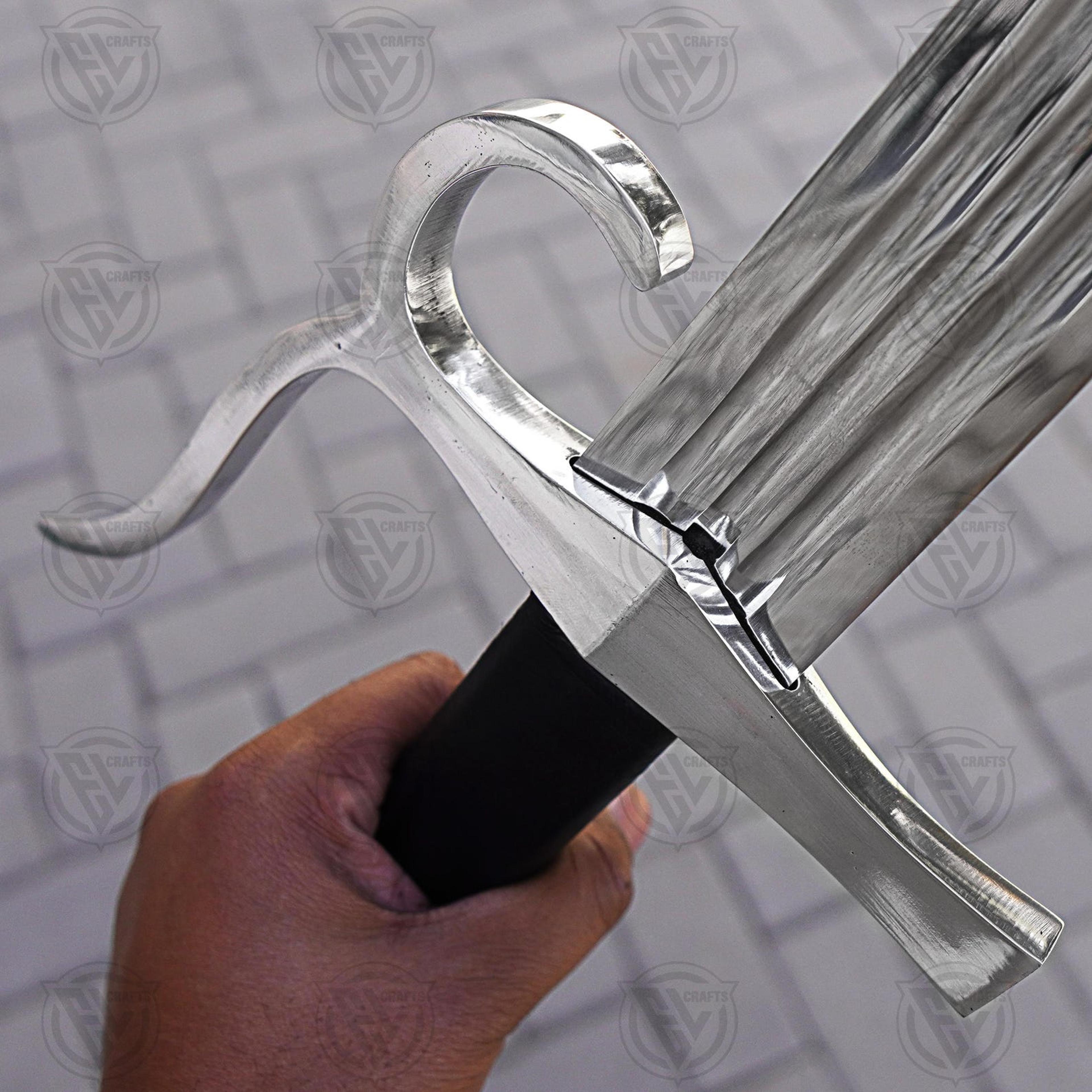 High Carbon Steel Handmade Medieval Viking Doge Sword With Leather Sheath For Cosplay Or Wedding Gi