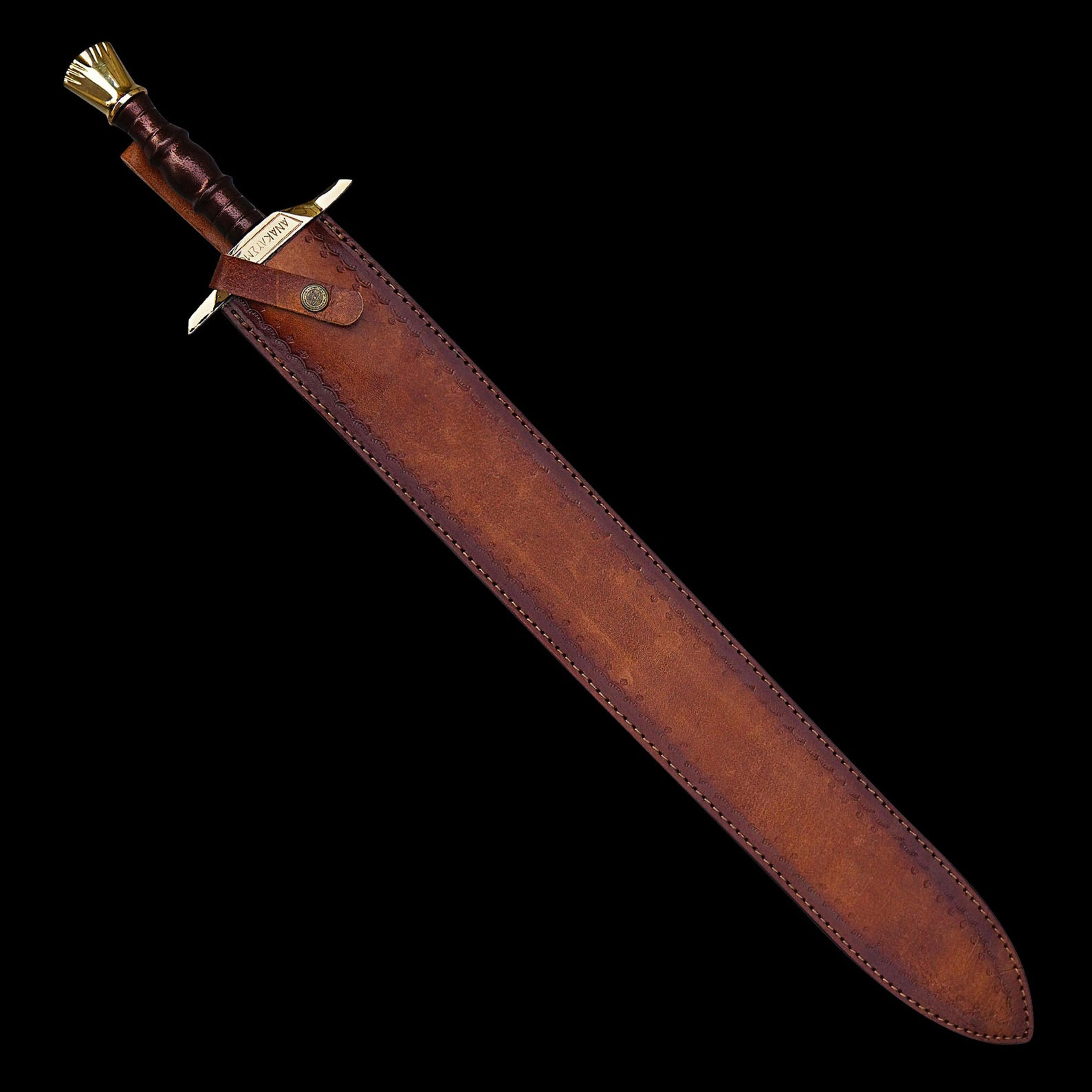 Percy Jackson Riptide Anaklusmos Sword Collectible With Leather Sheath Perfect Anniversary Gift For
