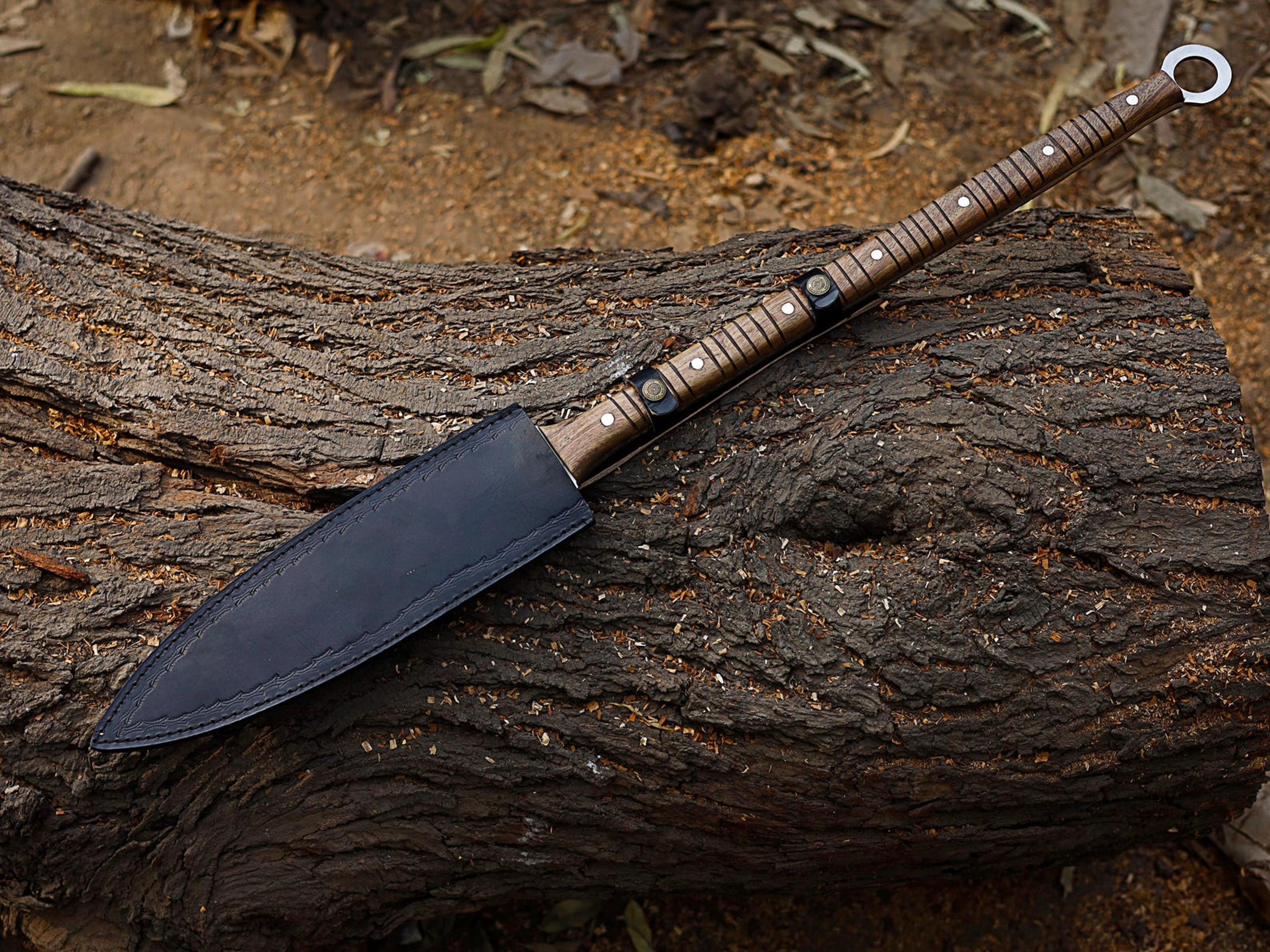 Hand Forged Collectible Spear With 12 Inch Tempered Blade And Rosewood Leather Wrapped Handle 2