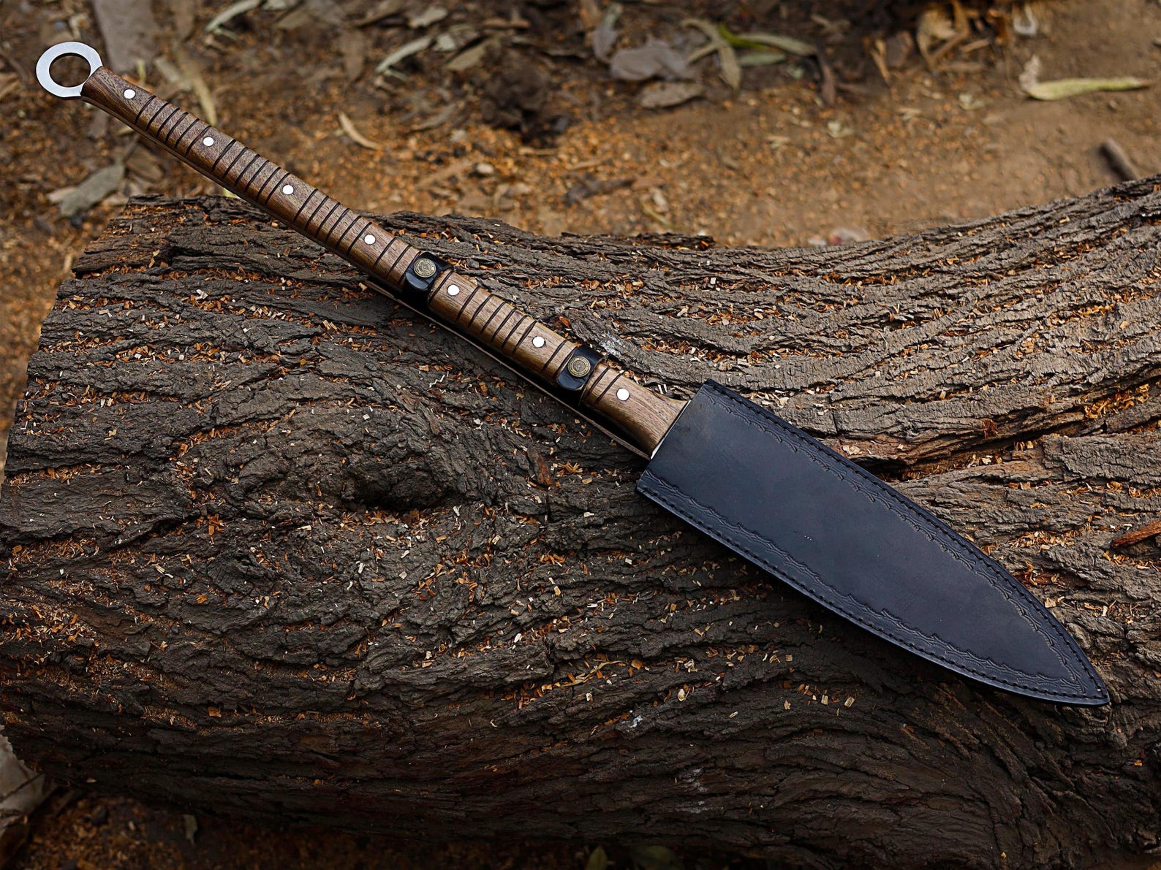 Hand Forged Collectible Spear With 12 Inch Tempered Blade And Rosewood Leather Wrapped Handle 5
