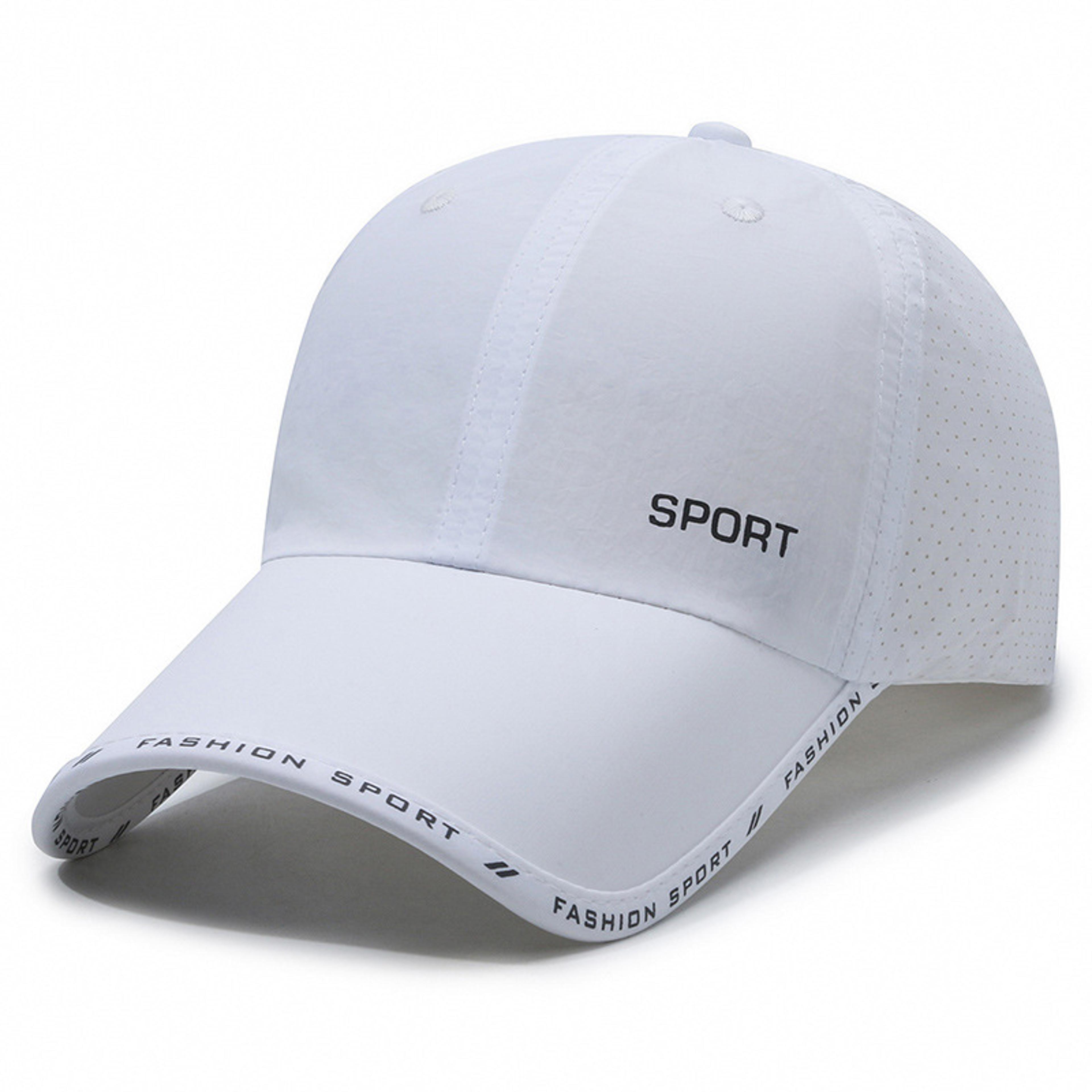 sunscreen breathable quick drying solid baseball cap, adjustable outdoor sports hat for cycling, hiking, fishing, mens