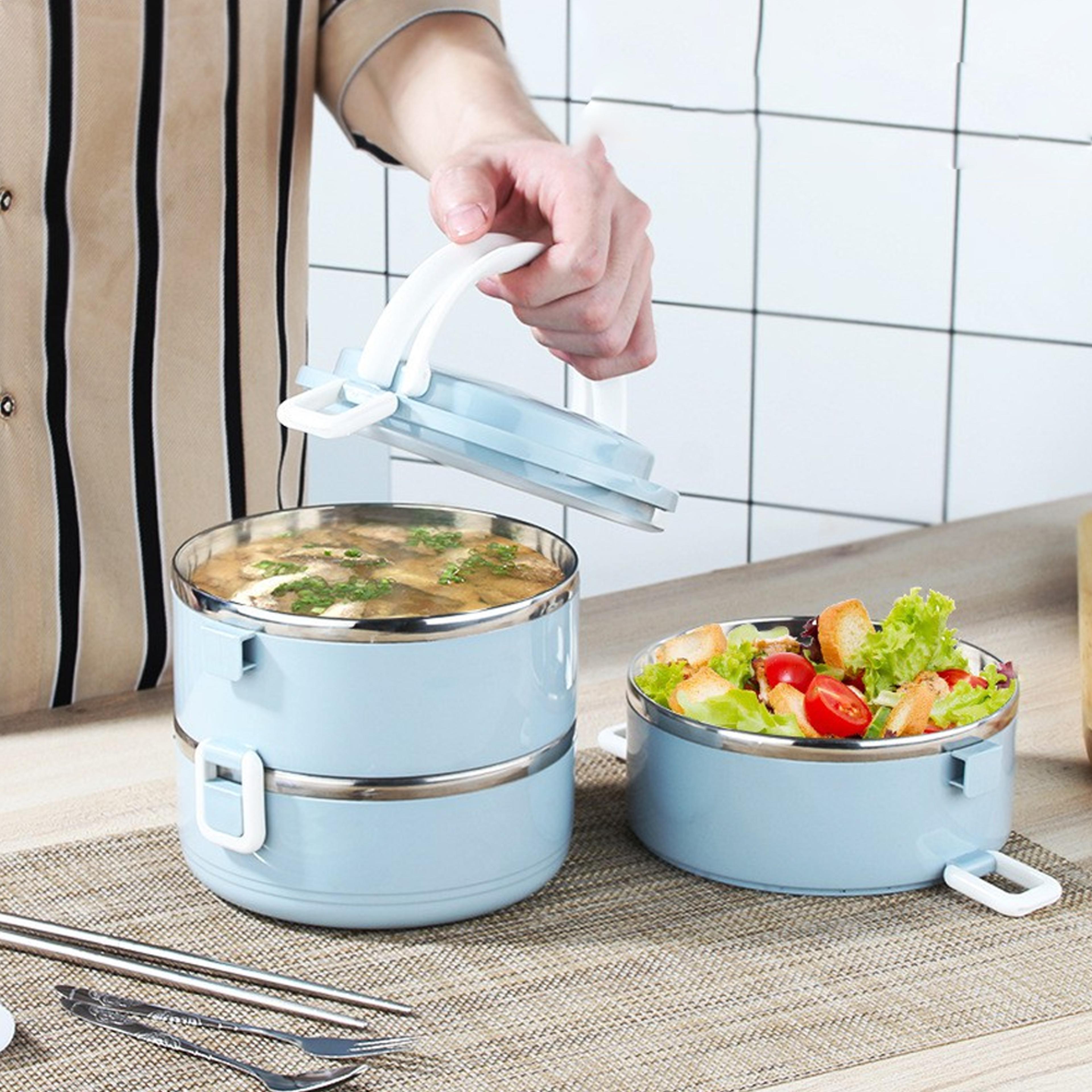 triple layer portable lunch box