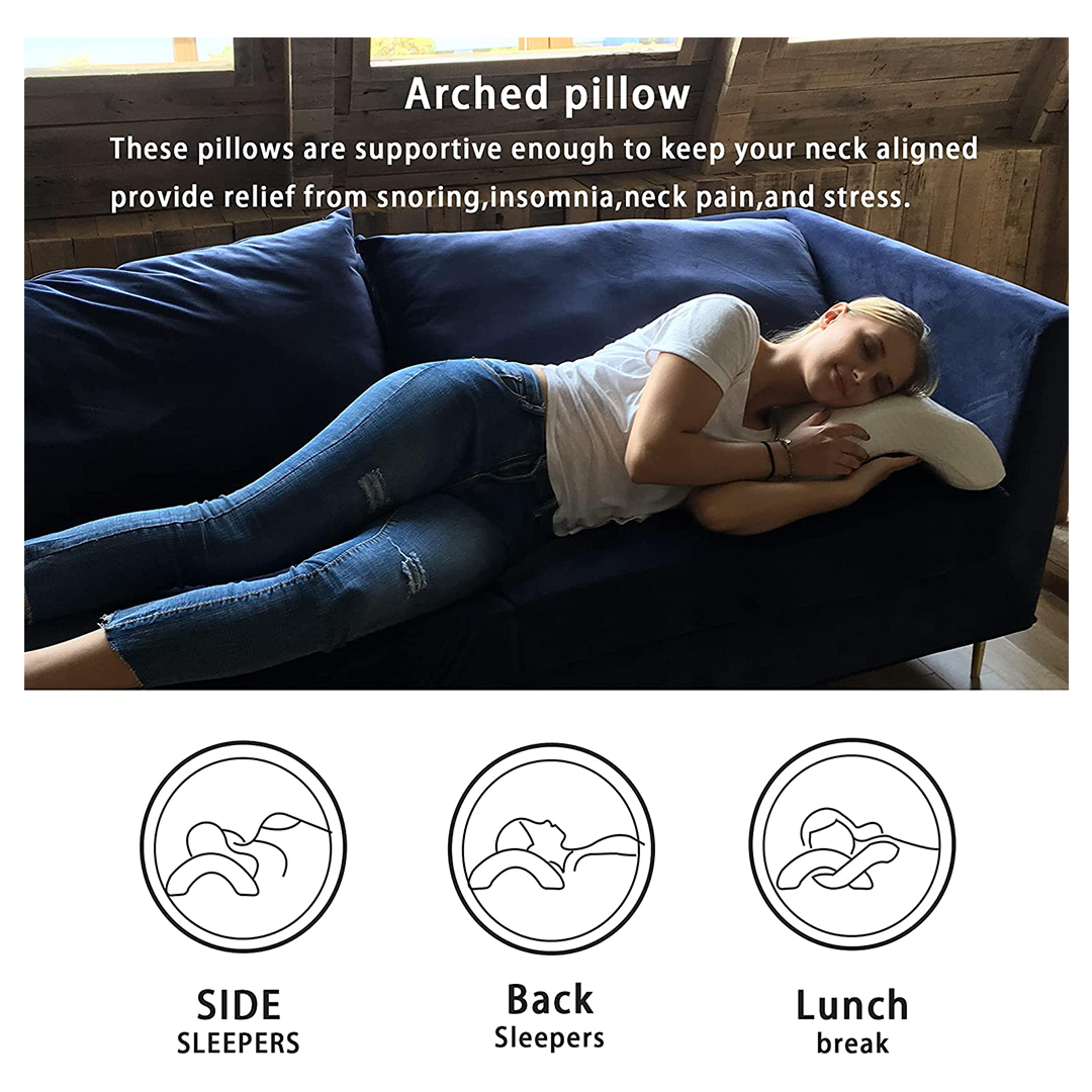 Soft memory foam cuddle pillow for couples