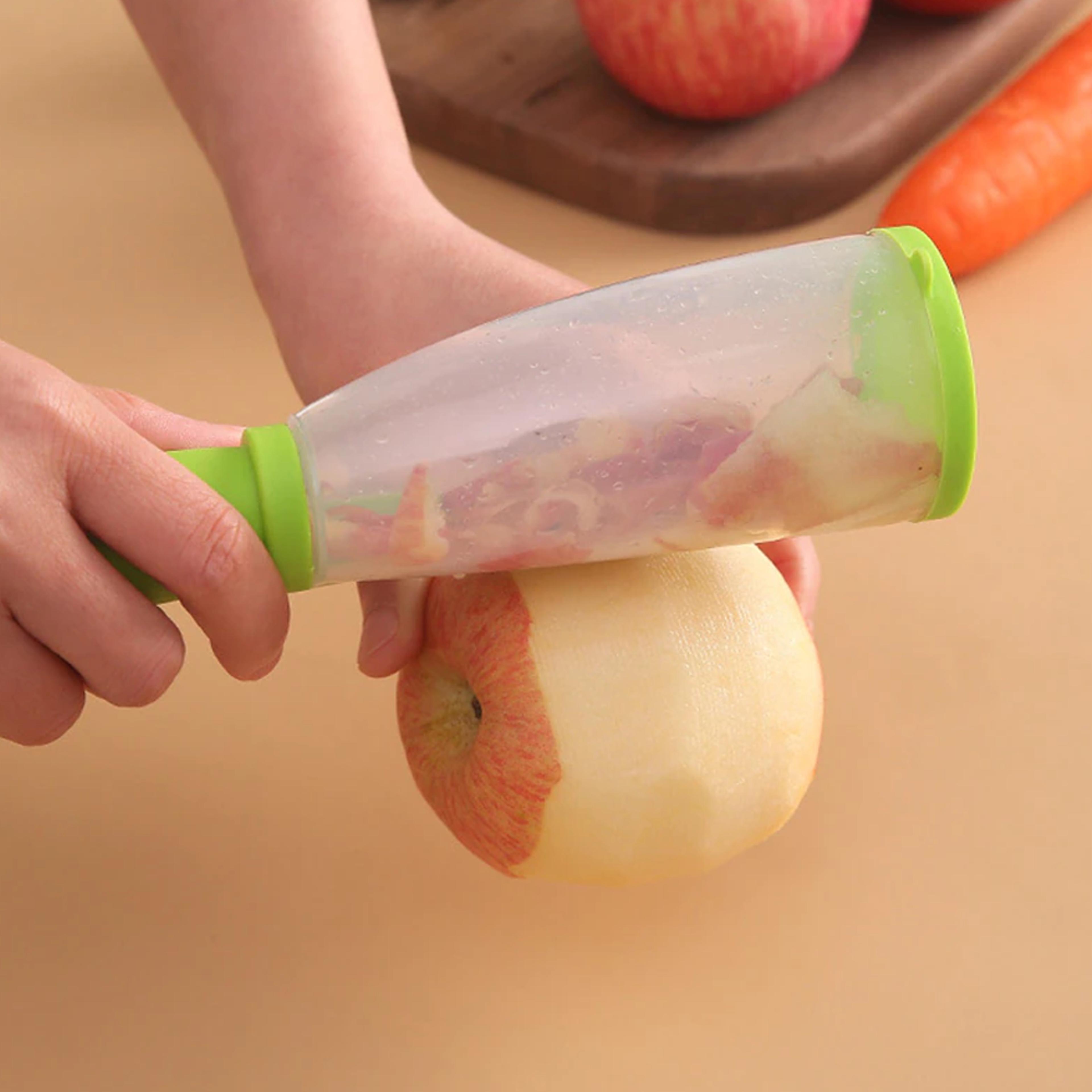 vegetable peeler with storage