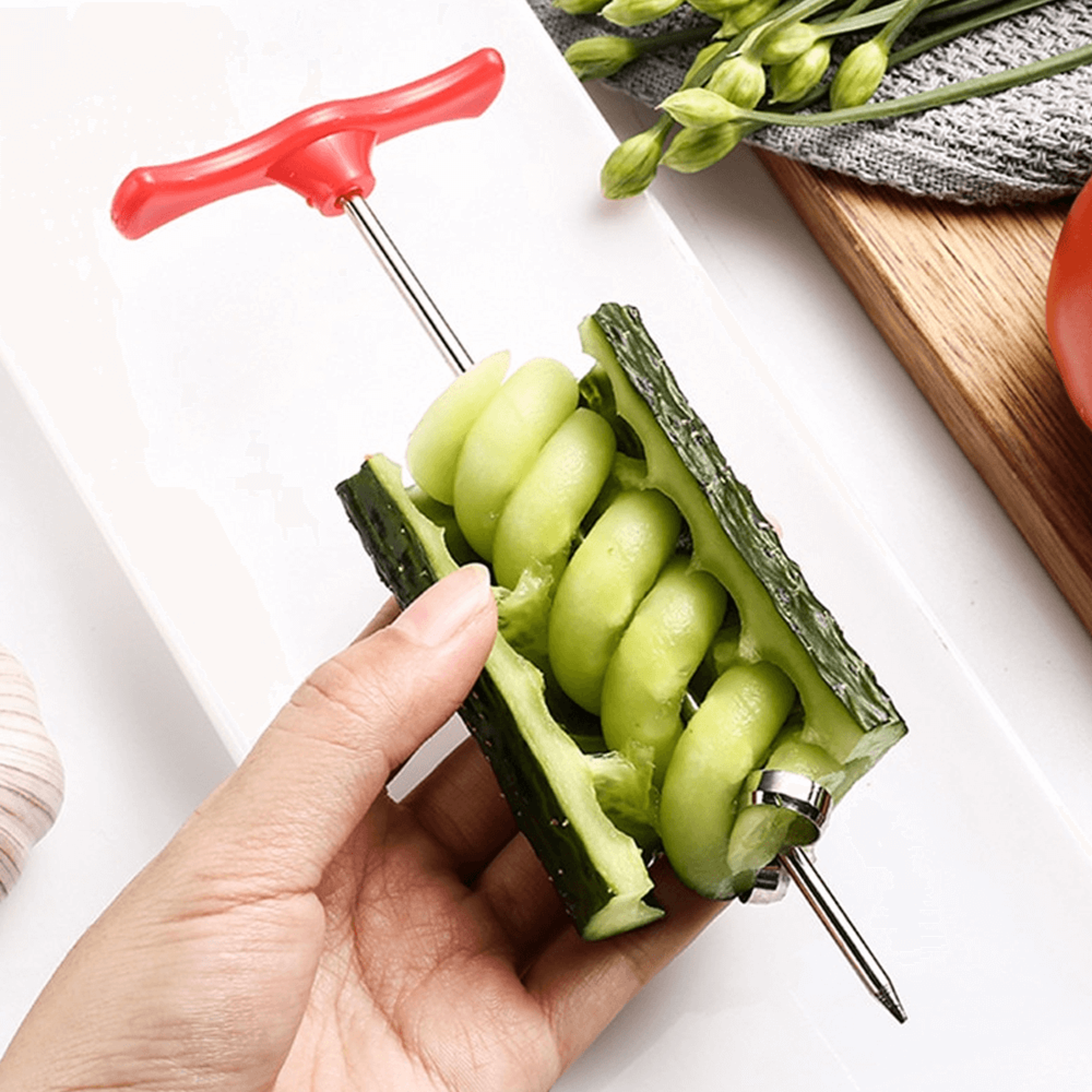 fruit spiral cutter knife for beautiful vegetable and fruit spirals