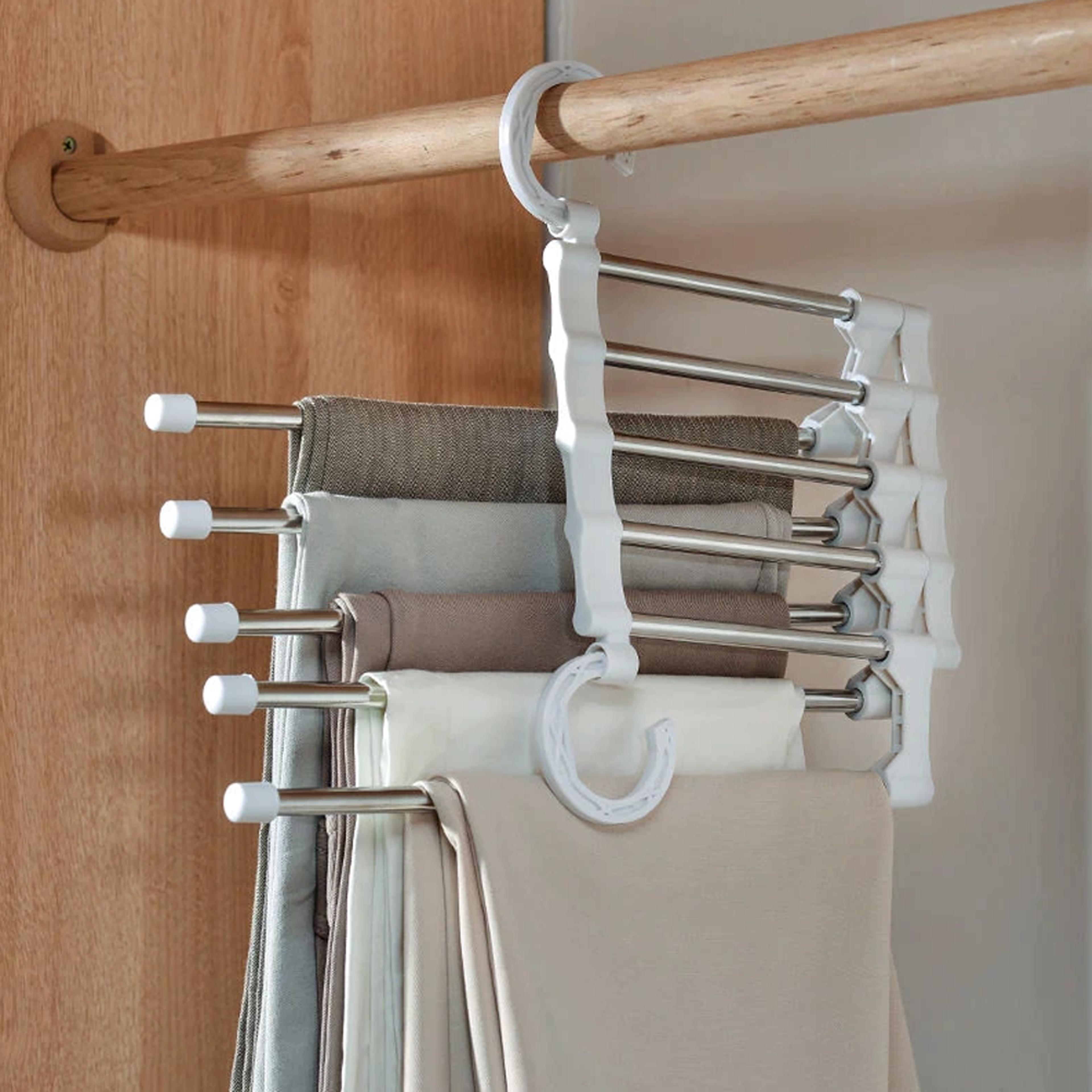 multi-functional pants rack - space-saving closet organizer & perfect gift idea