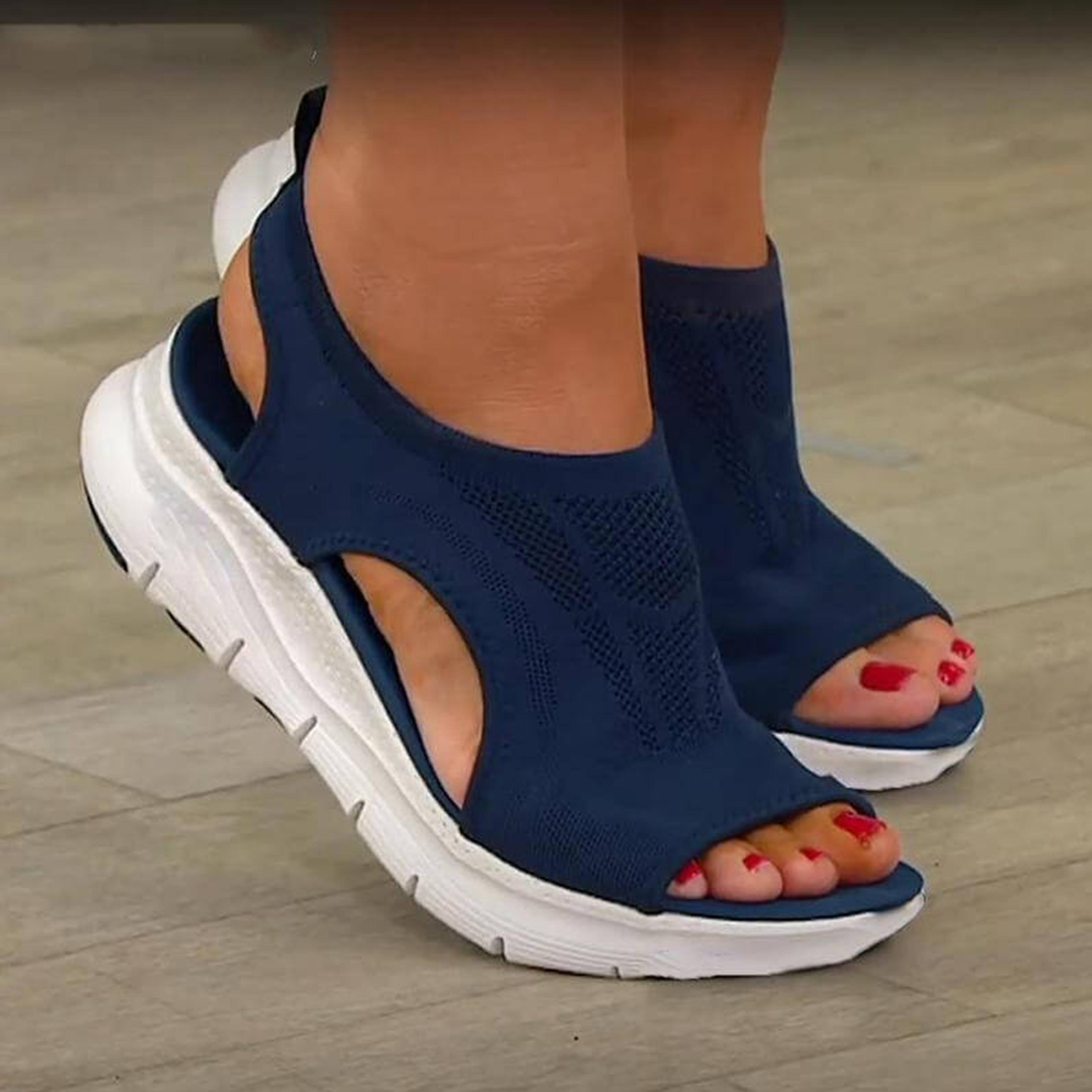 washable slingback orthopedic slide sport sandals – comfortable mesh sandals for women