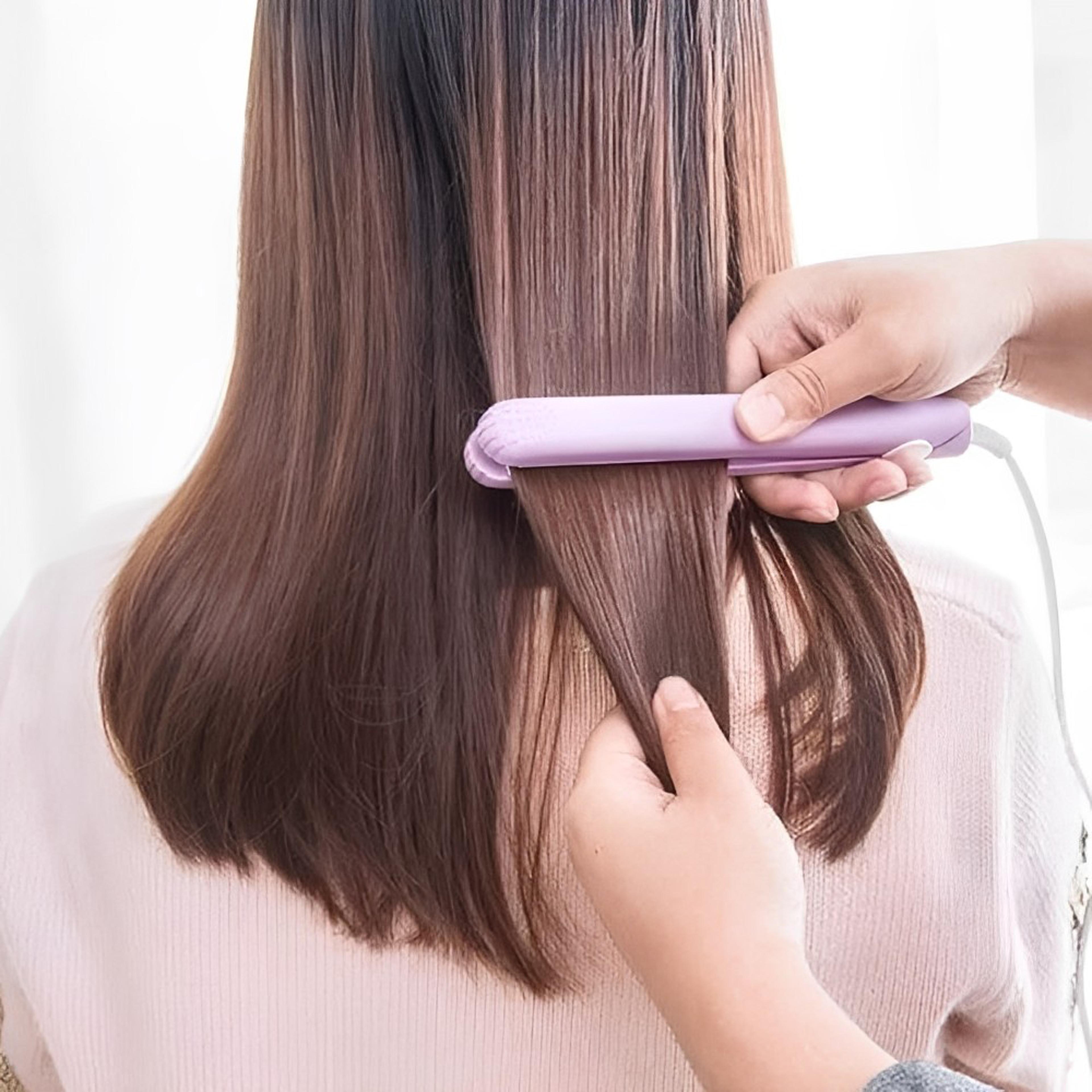 salon style hair straightener & hair curler 2 in 1 for fast smooth curls & sleek hair
