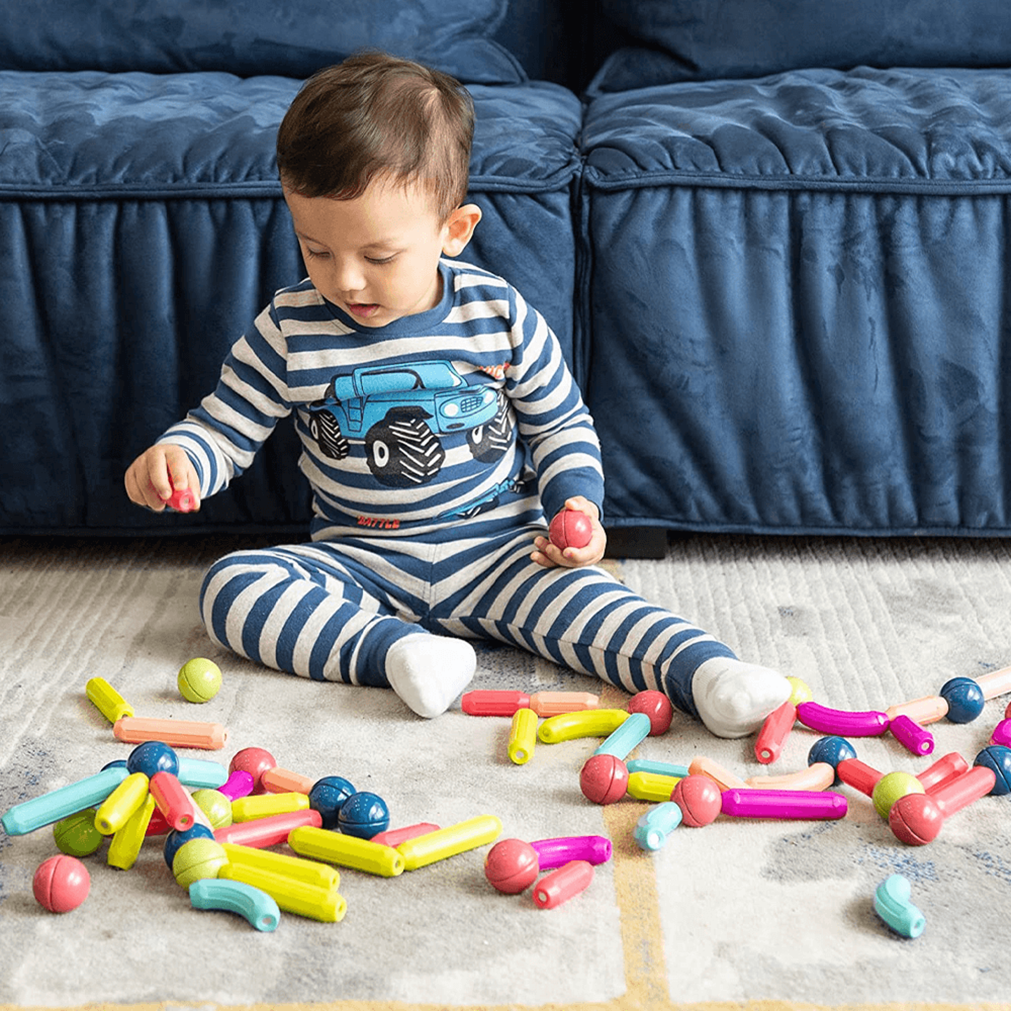magnetic balls and rods building blocks – educational toy, perfect kids gift