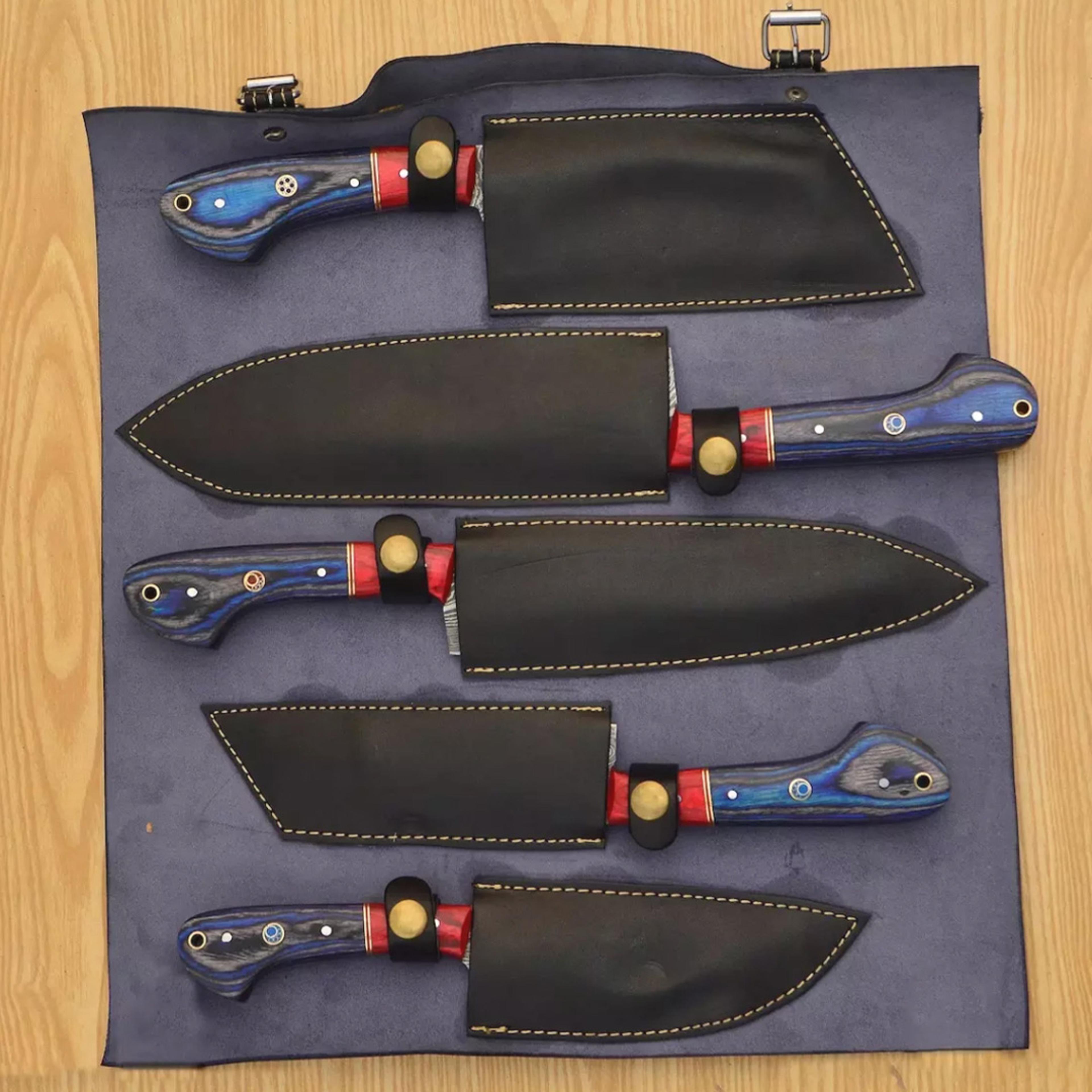 hand forged damascus steel chef knife sets