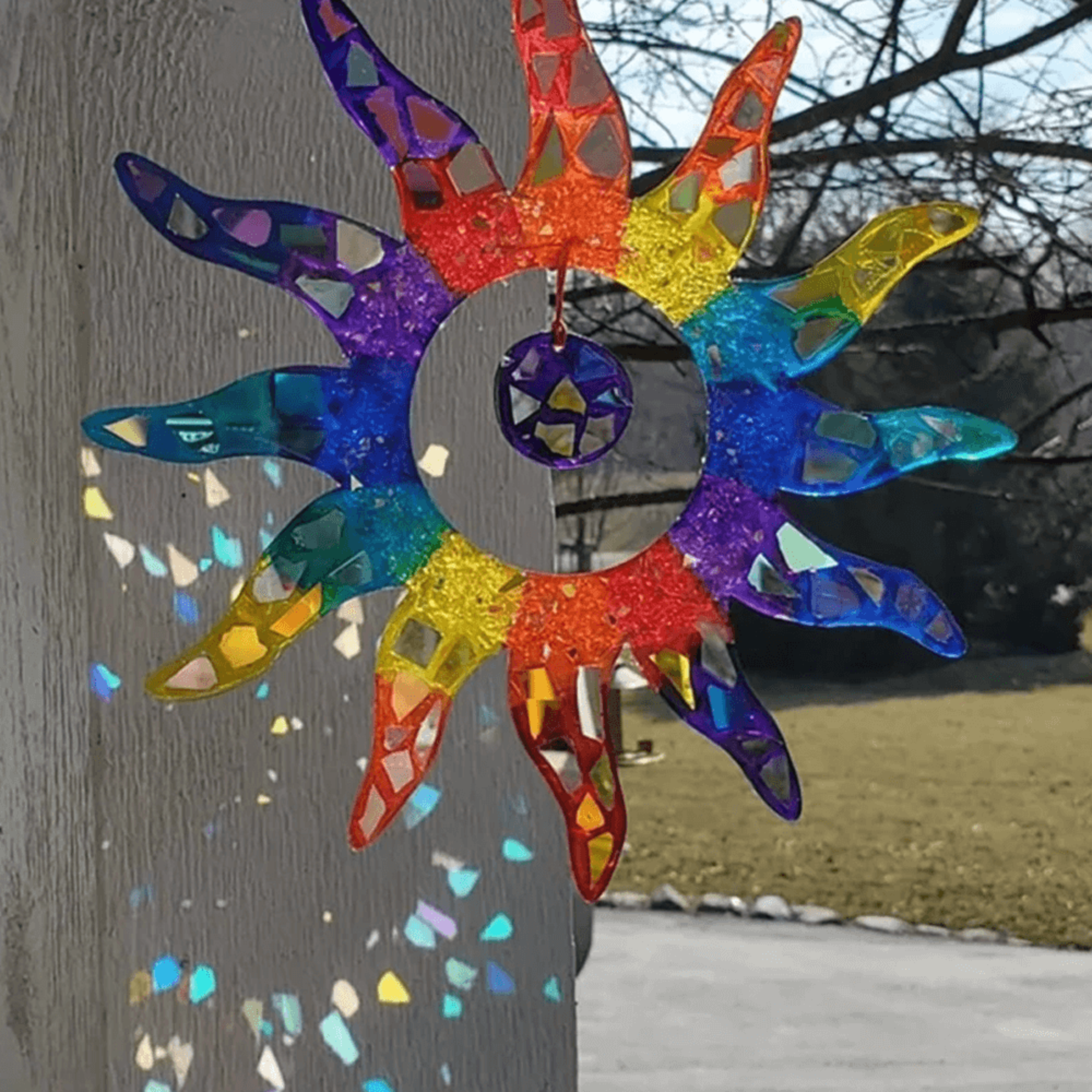 home decorations rainbow sun catcher