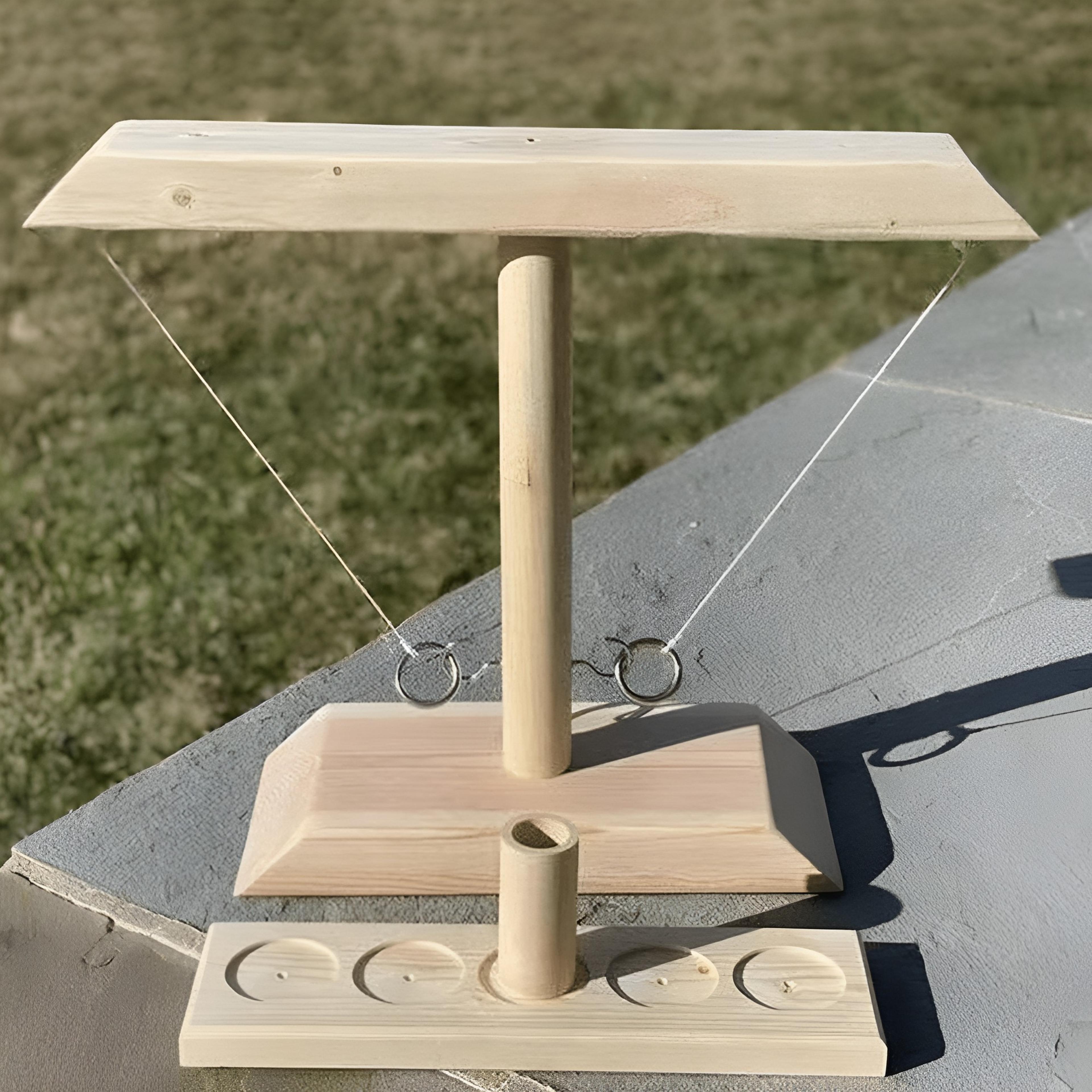 hooks! handmade wooden ring toss game