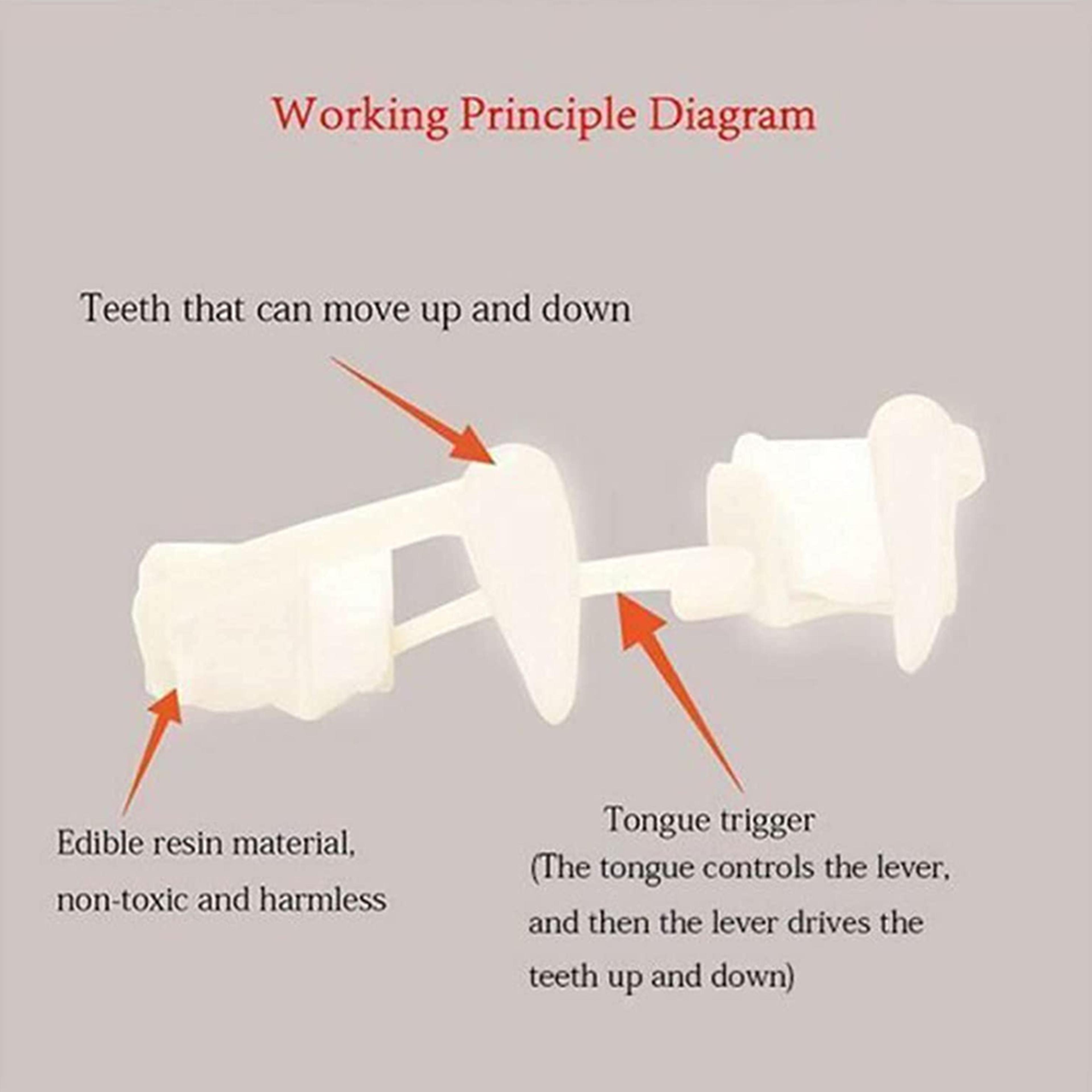 Safe retractable vampire teeth for kids