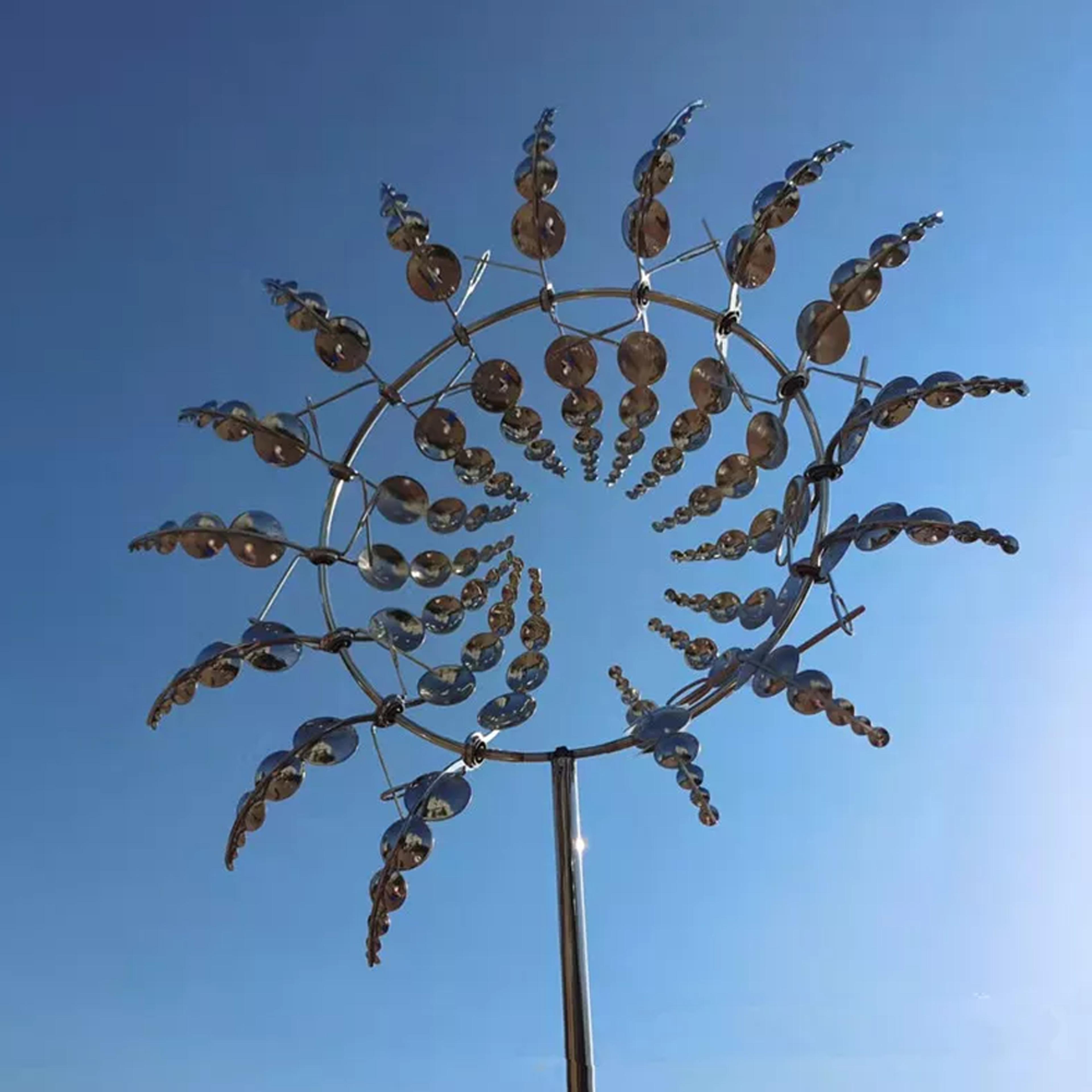 metal garden windmill – dual motion decorative wind spinner for unique garden decor & perfect gift