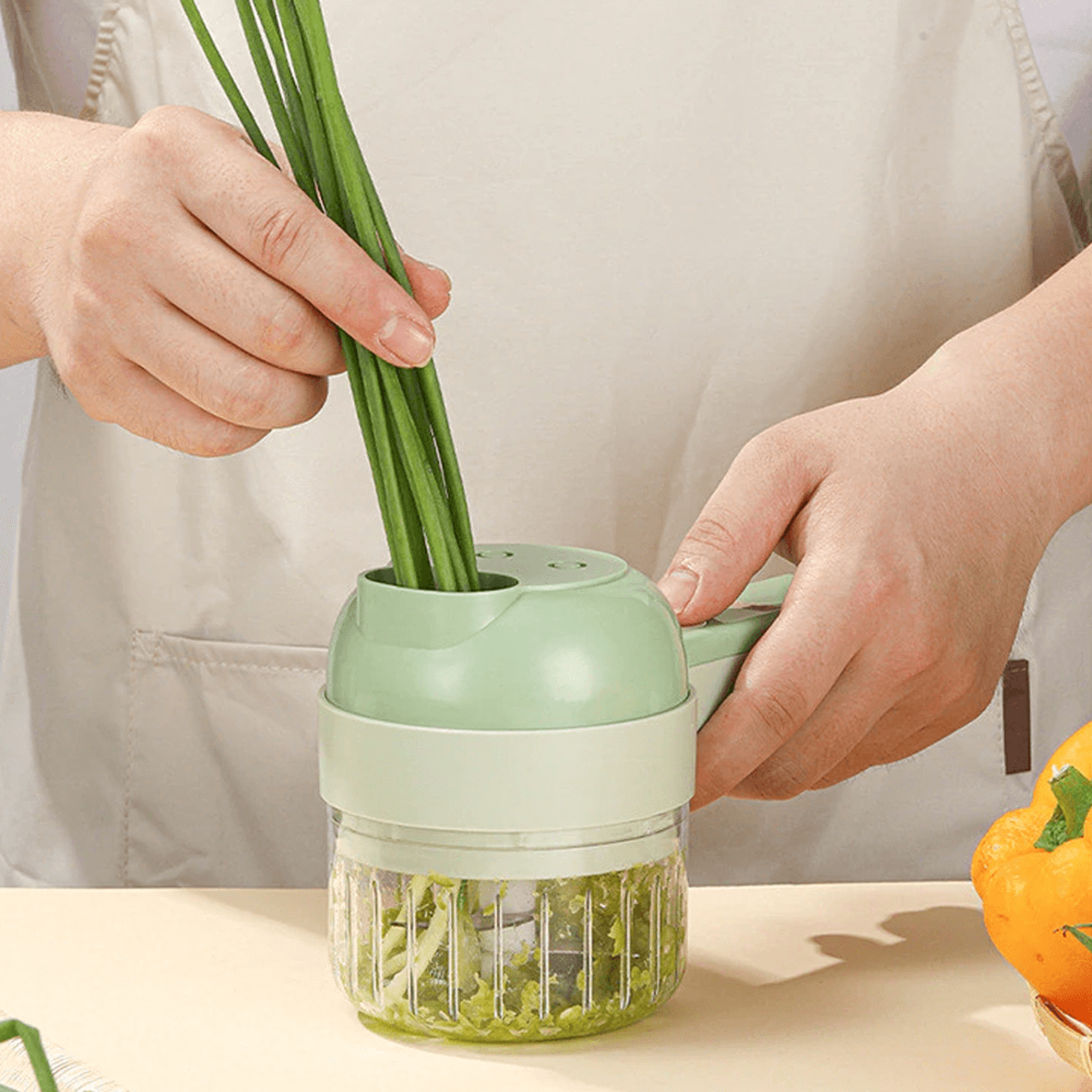 4 in 1 handheld electric vegetable cutter set