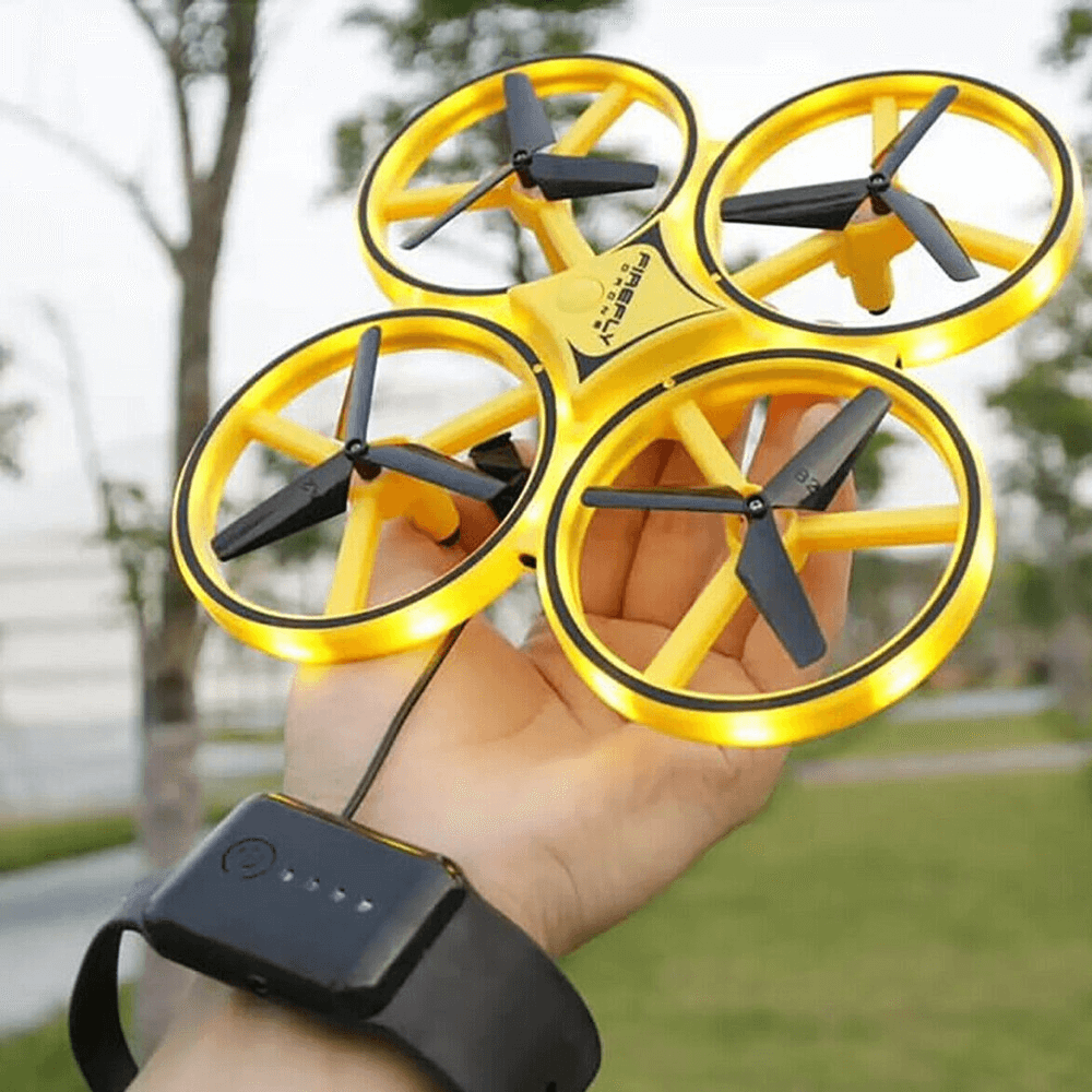 hand controlled drone with led lights & gesture control