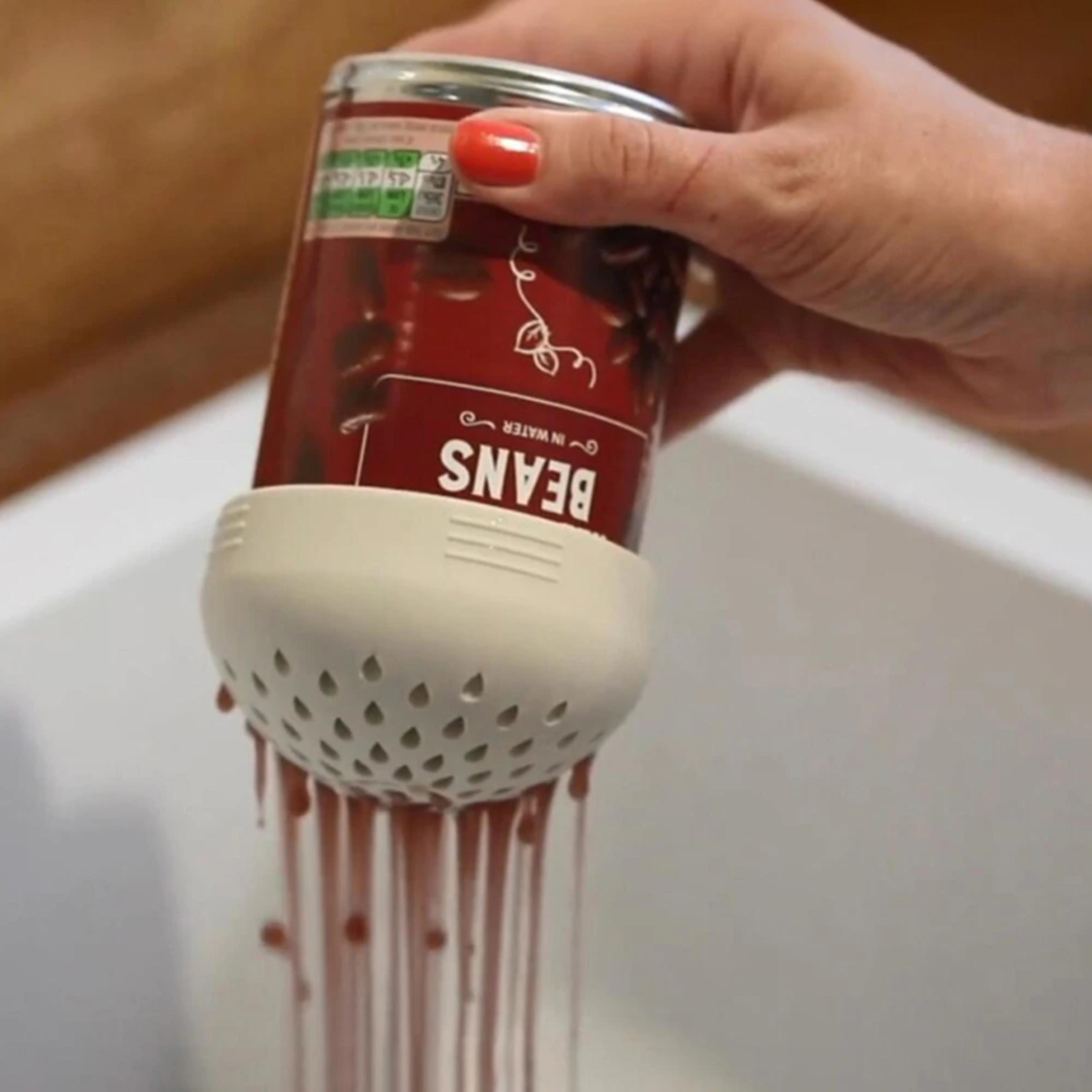 snap-on silicone can colander strainer for your kitchen