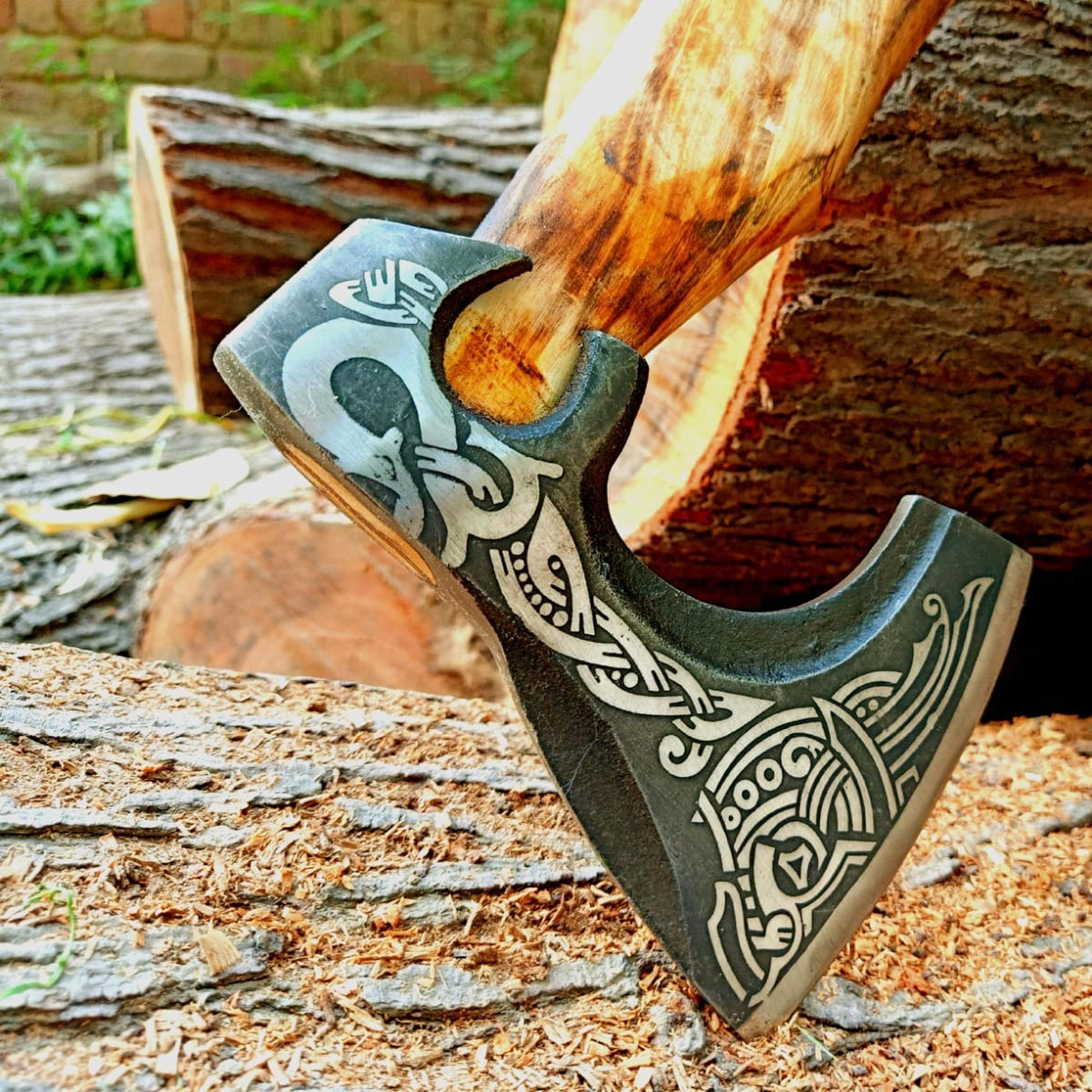 Custom Handmade Steel Tomahawk Axe Throwing Viking Hunting Axe in nycjpeg