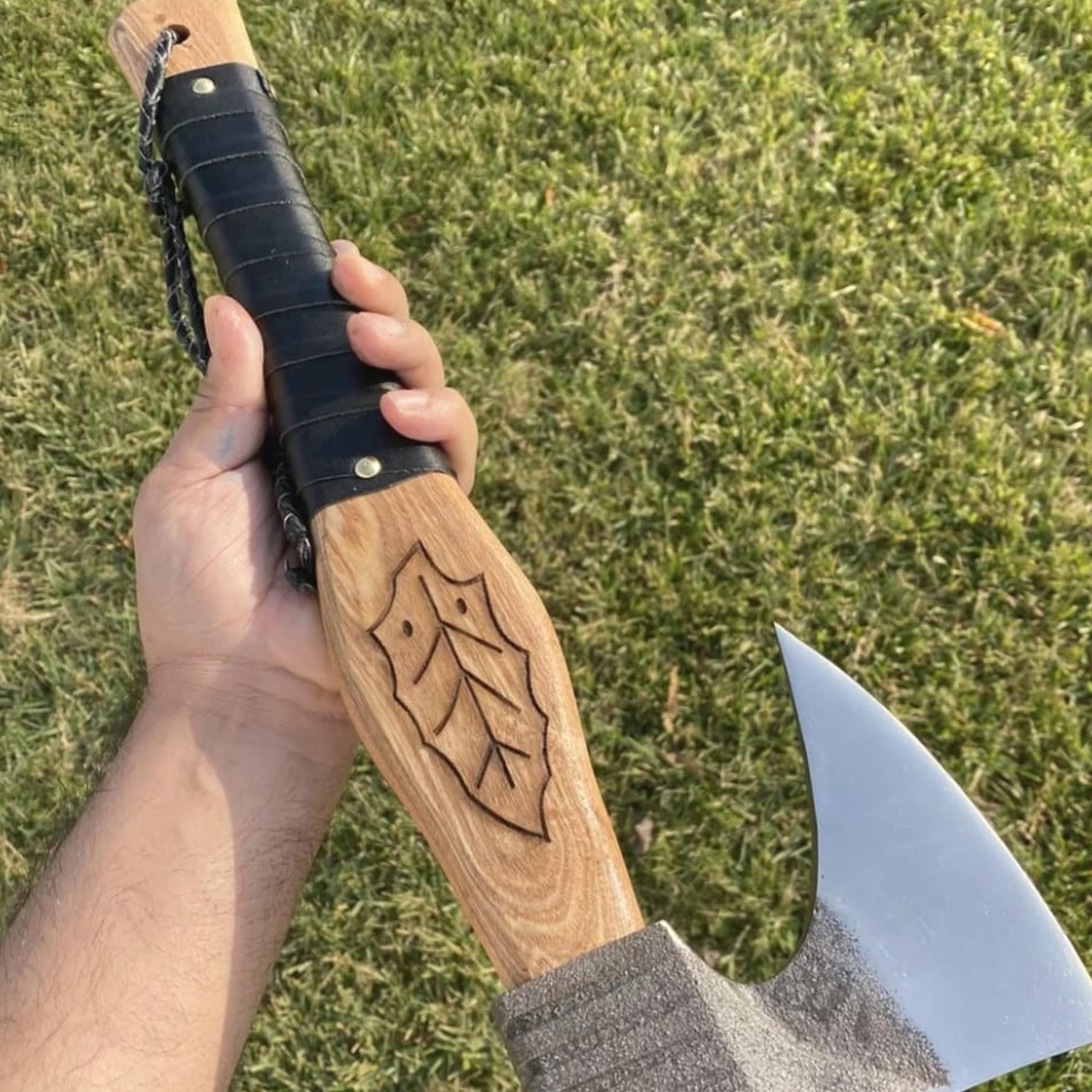 Handmade Steel Tomahawk Axe Throwing Viking Hunting Axe in usajpeg