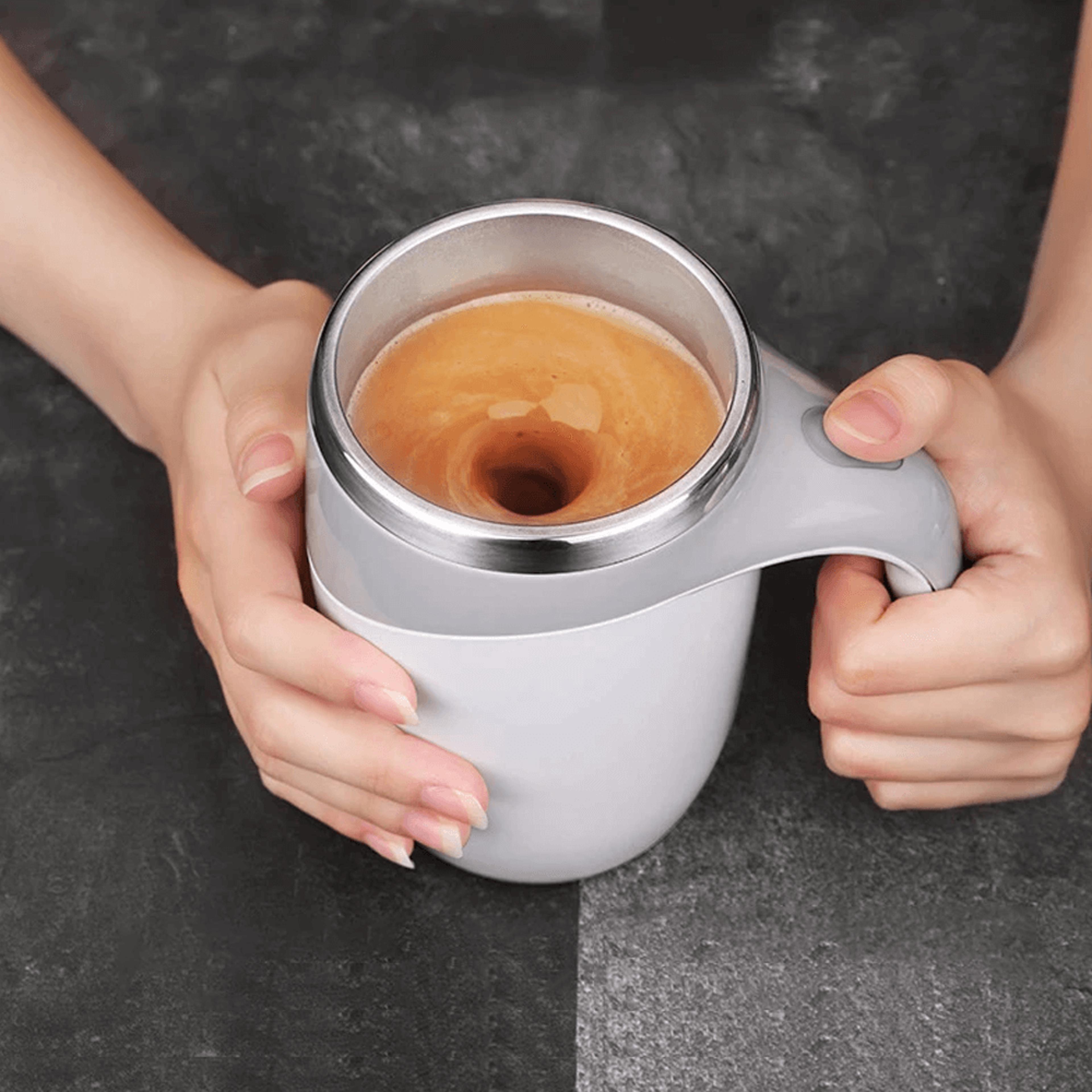 automatic self stirring magnetic coffee cup