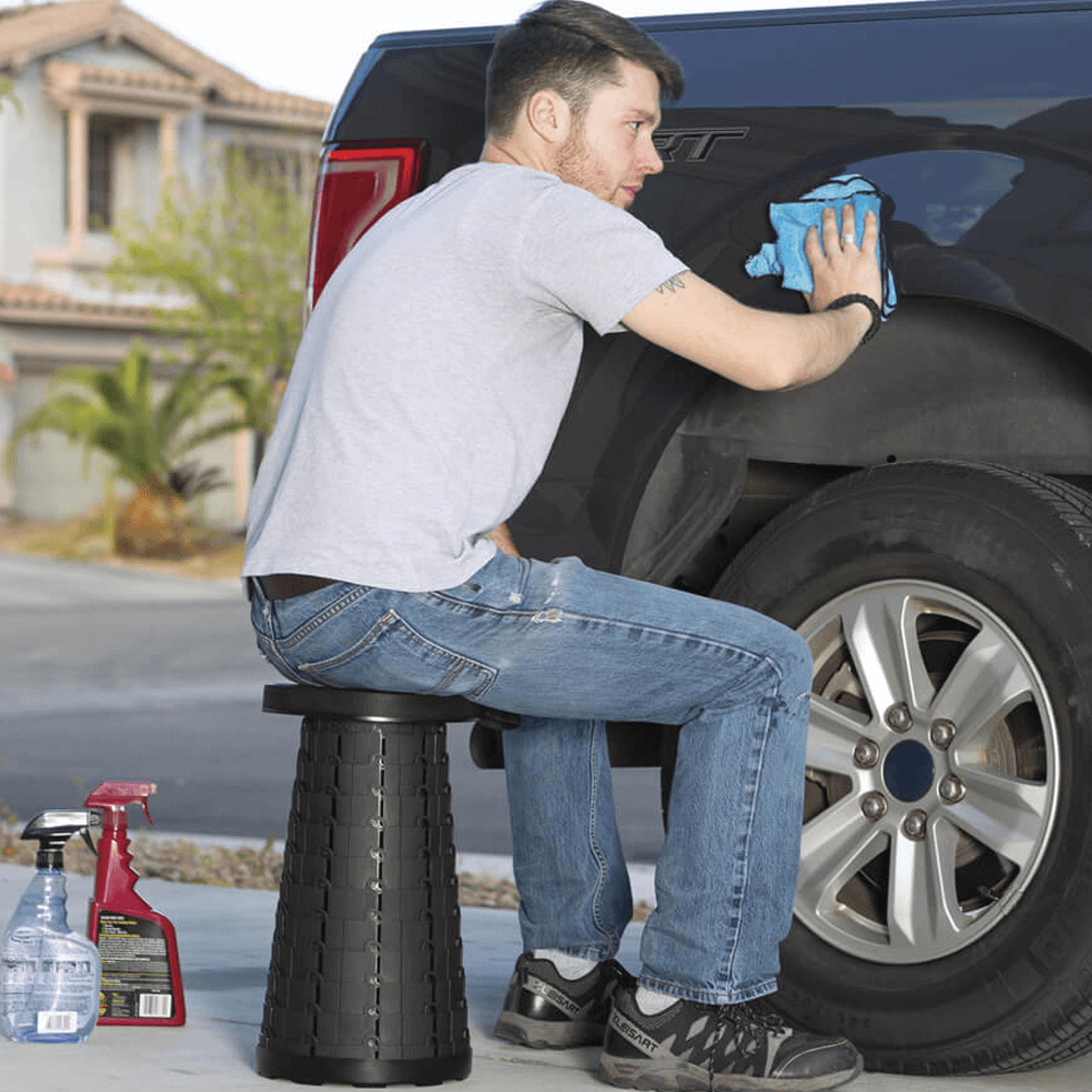 portable retractable folding stool