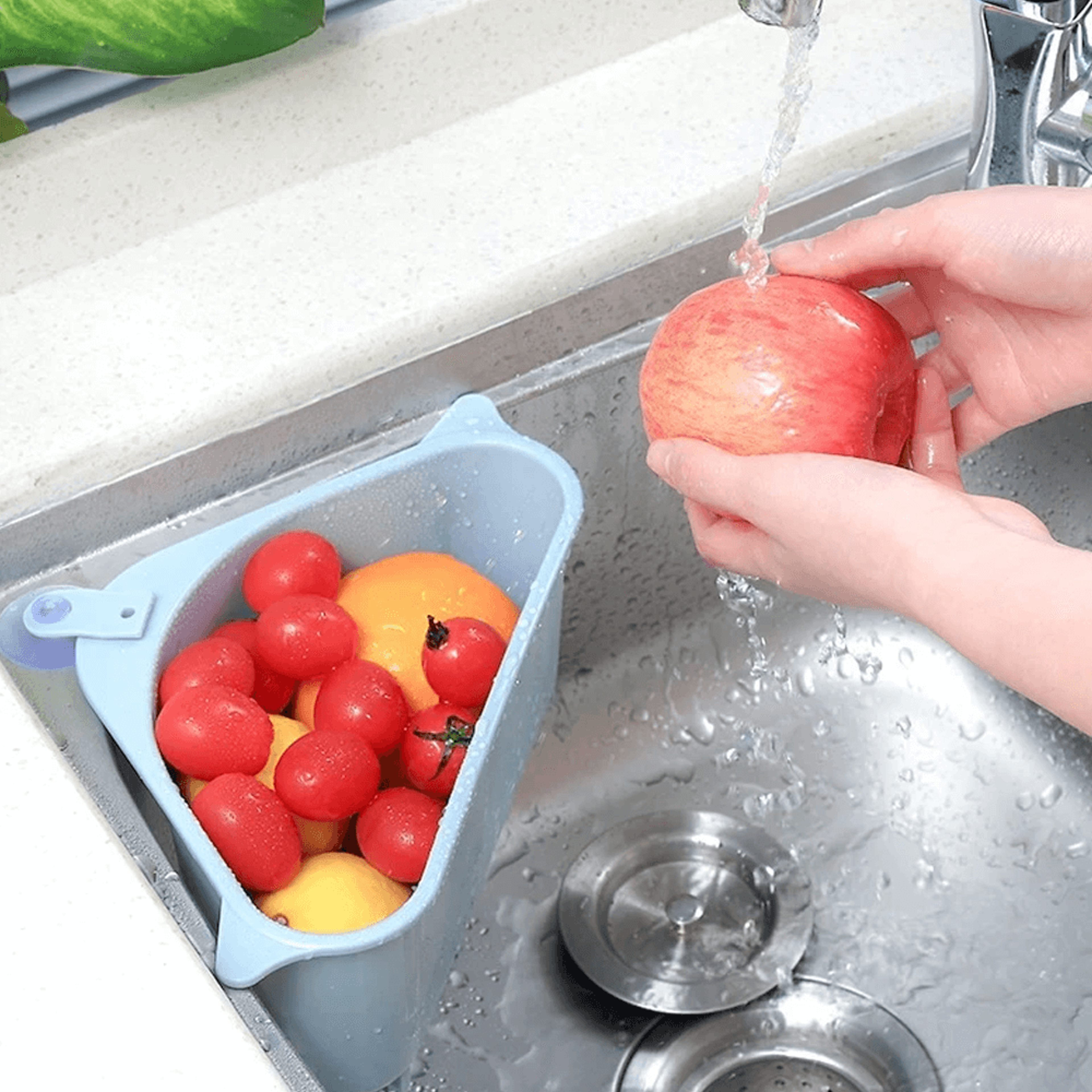self-standing sink leftover drainer