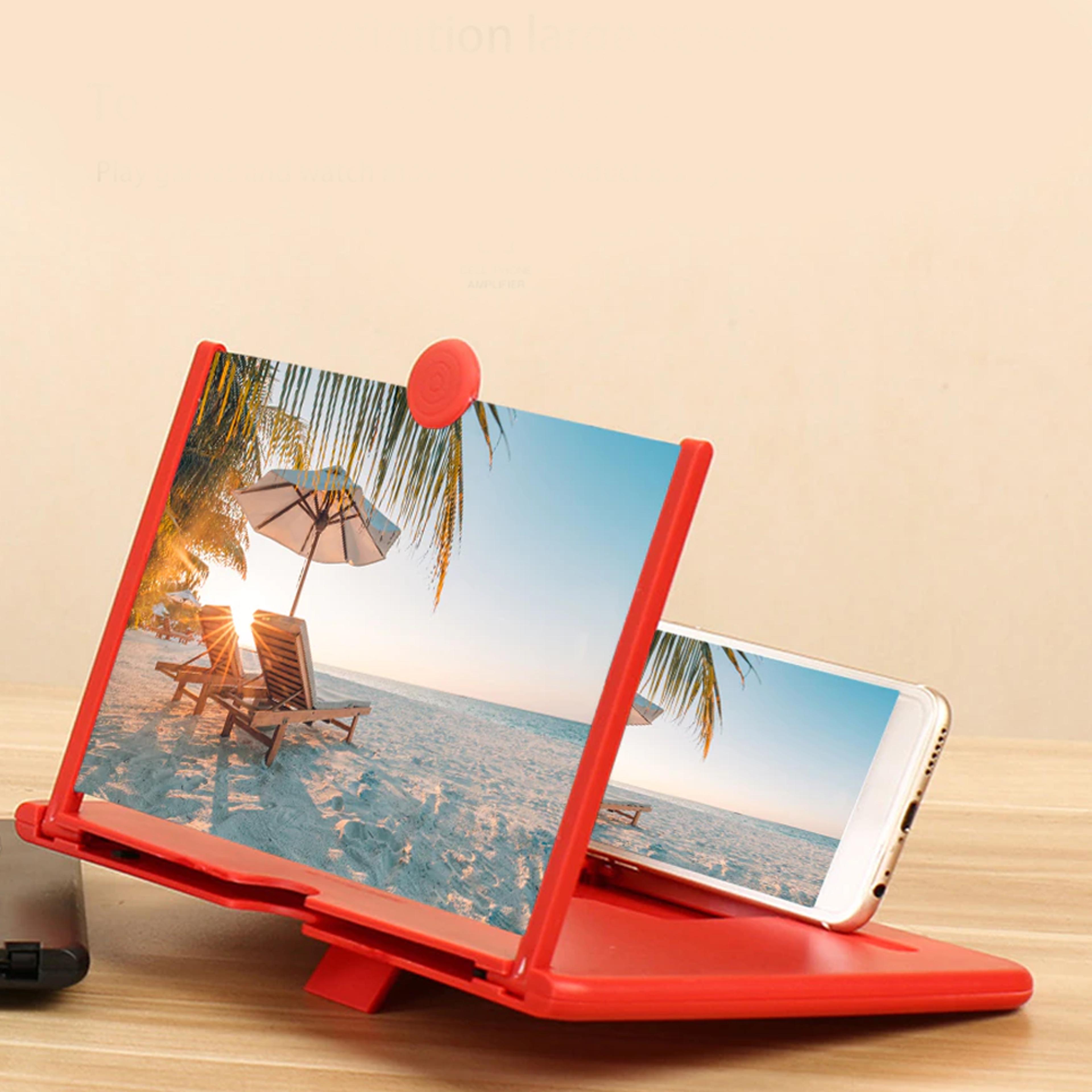 phone screen magnifier amplifier, hd video magnifying glass, folding design for smart phone bracket holder