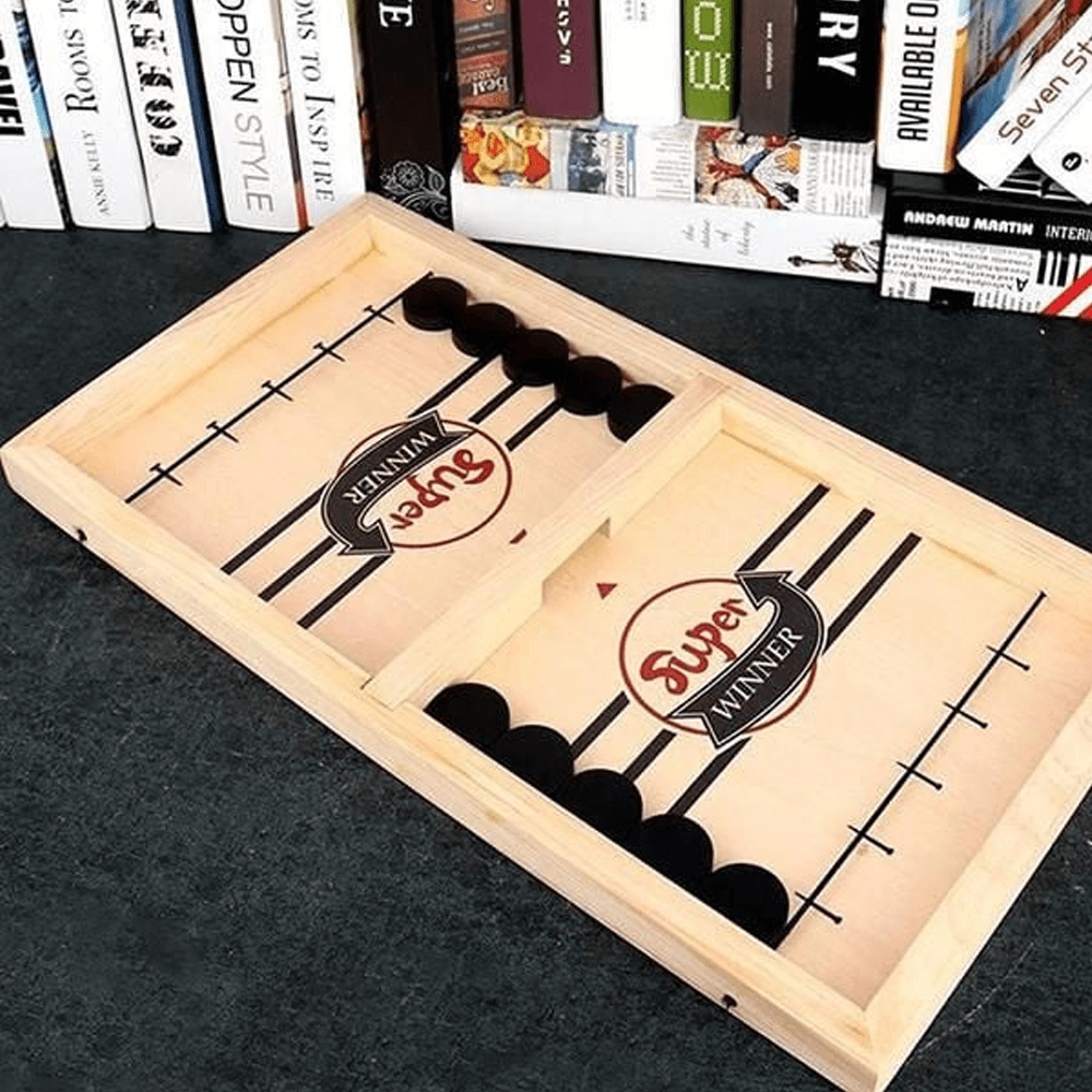 desktop battle wooden sling hockey game