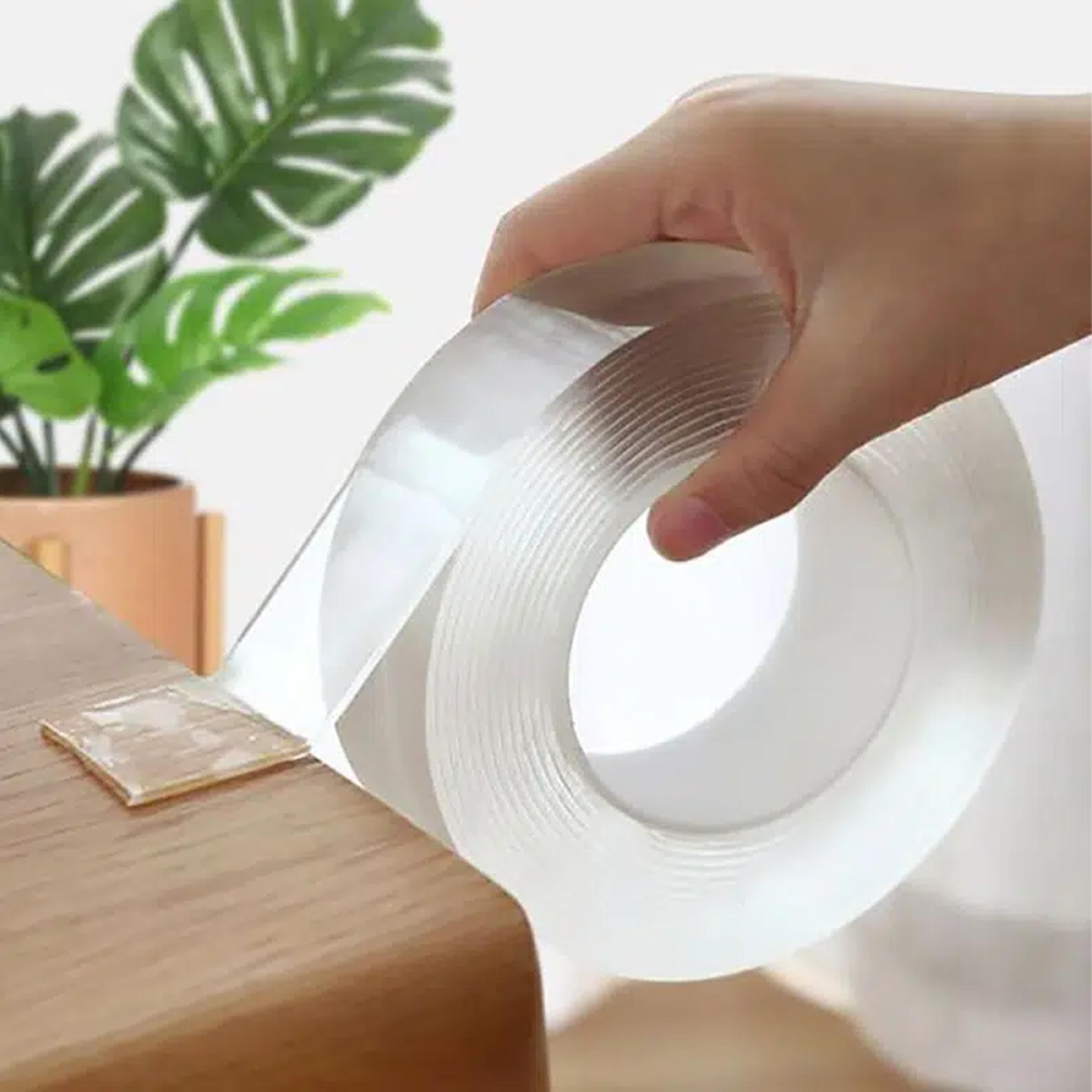 double sided transparent nano tape for bathroom home decoration, paste items traceless | removable nano tape for office