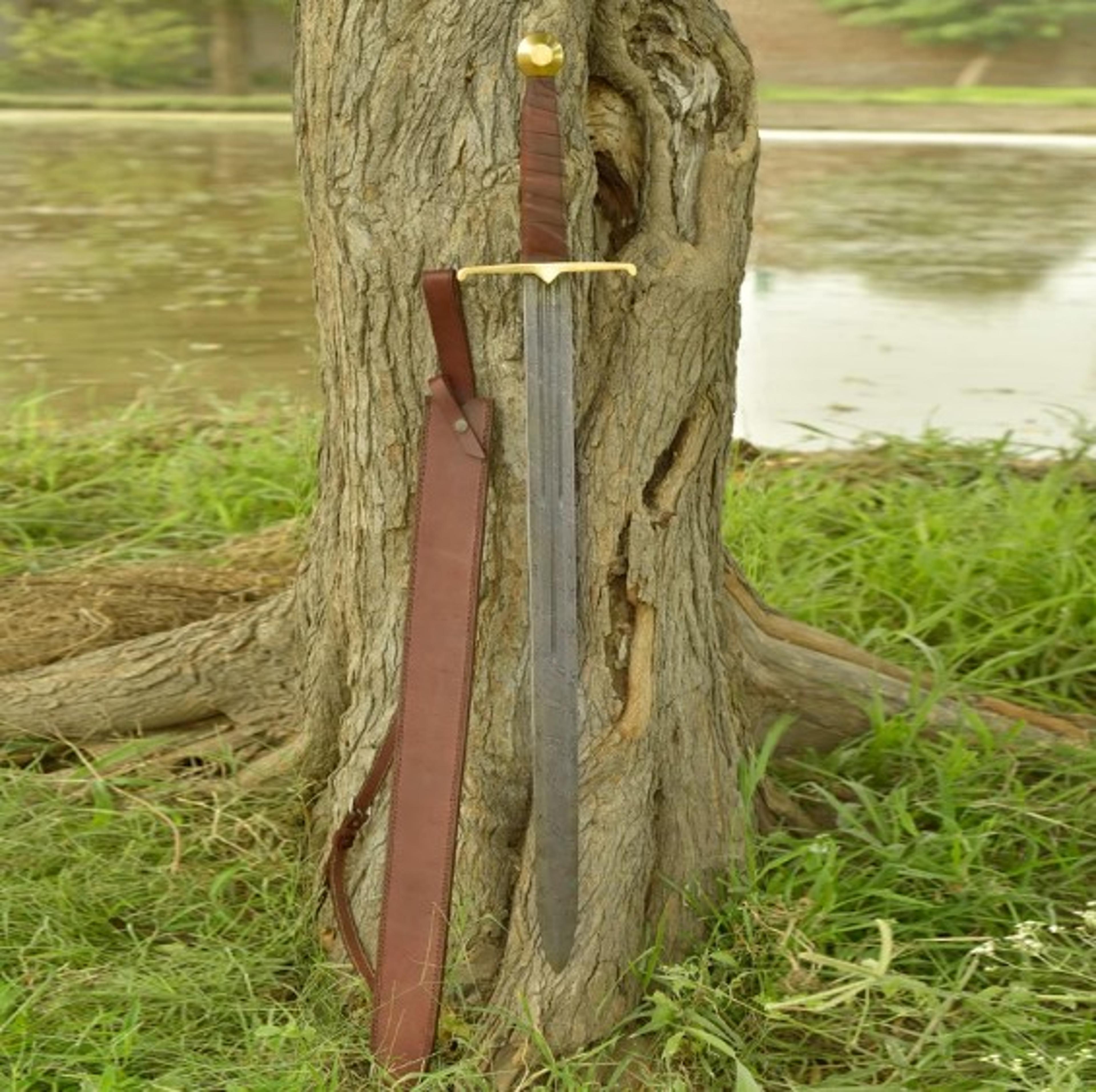 berserker battle cry damascus sword | full-tang hand-forged blade sword