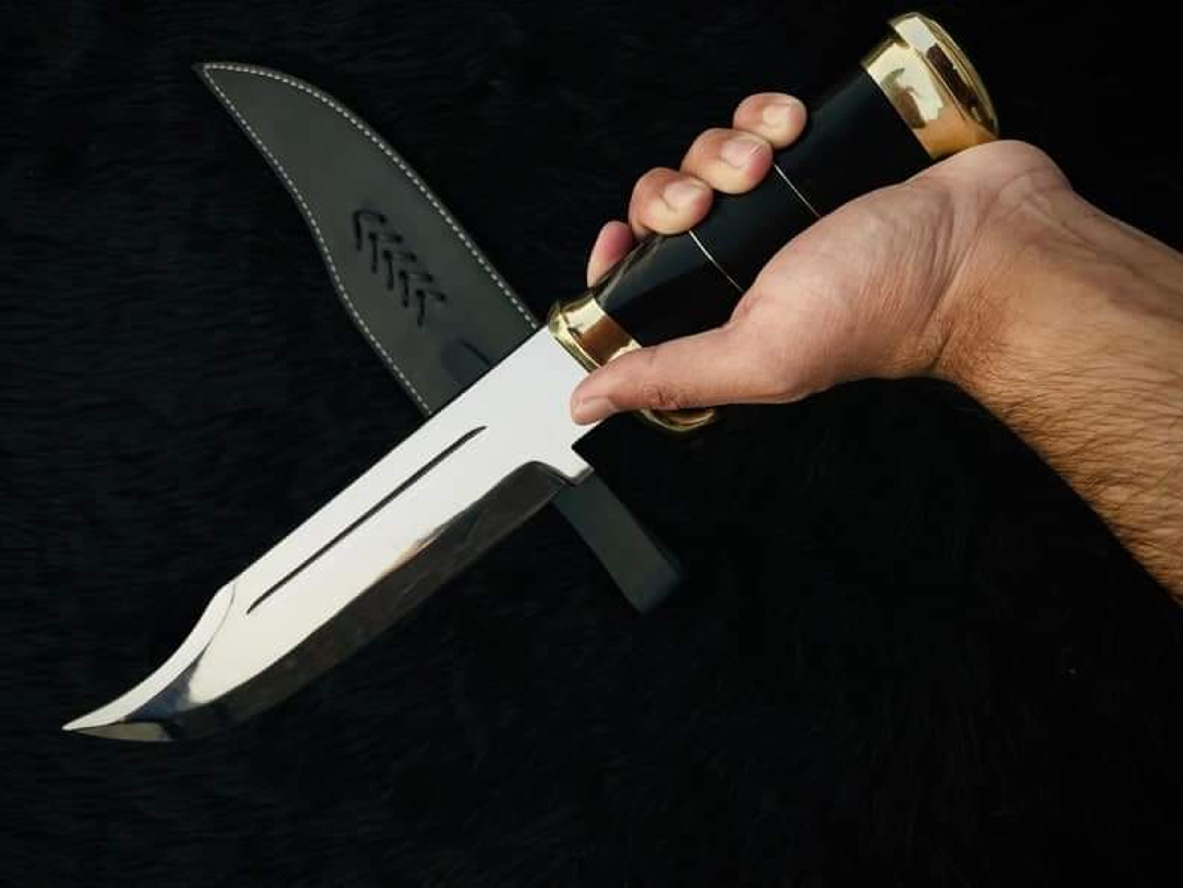 stainless steel knife, hunting knife with sheath, fixed blade camping knife, bowie knife, handmade knives, gifts for men