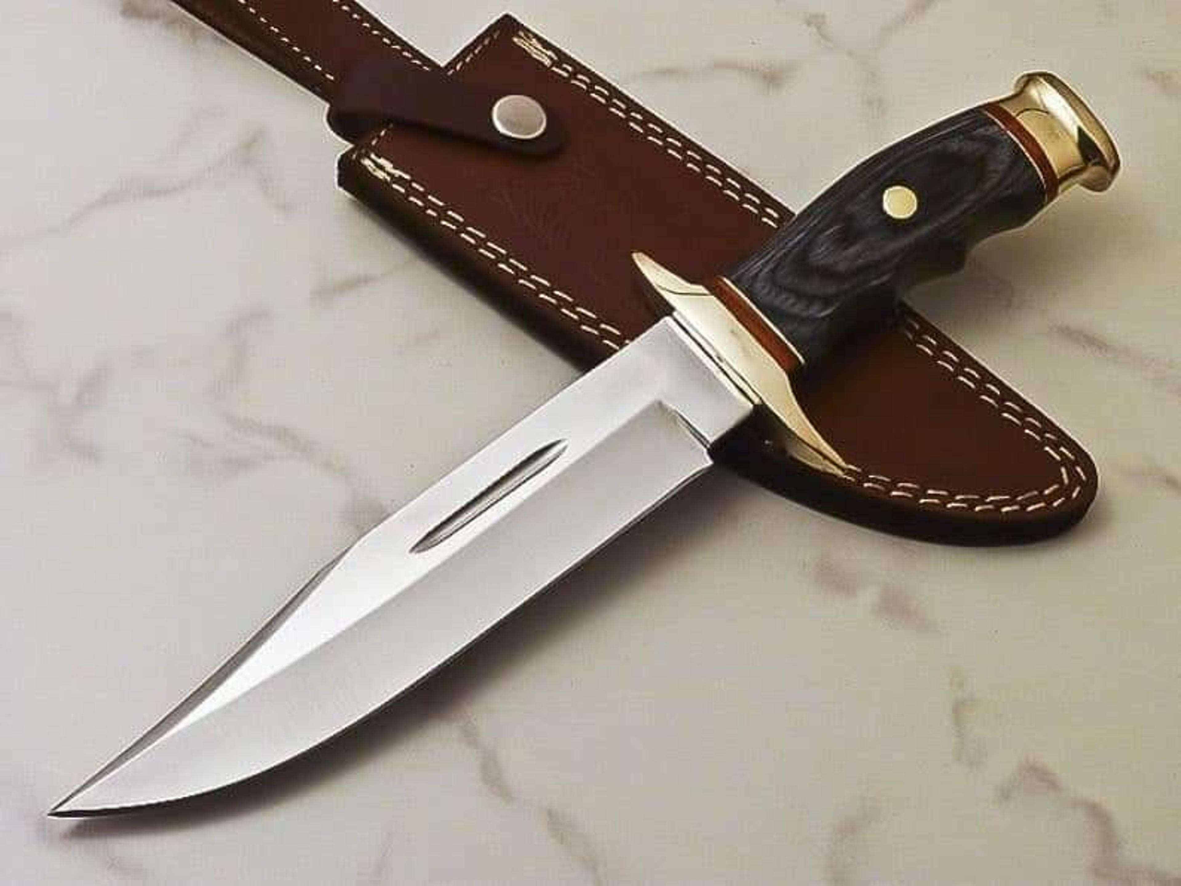 stainless steel knife, hunting knife with sheath, fixed blade camping knife, bowie knife, handmade knives, gifts for men