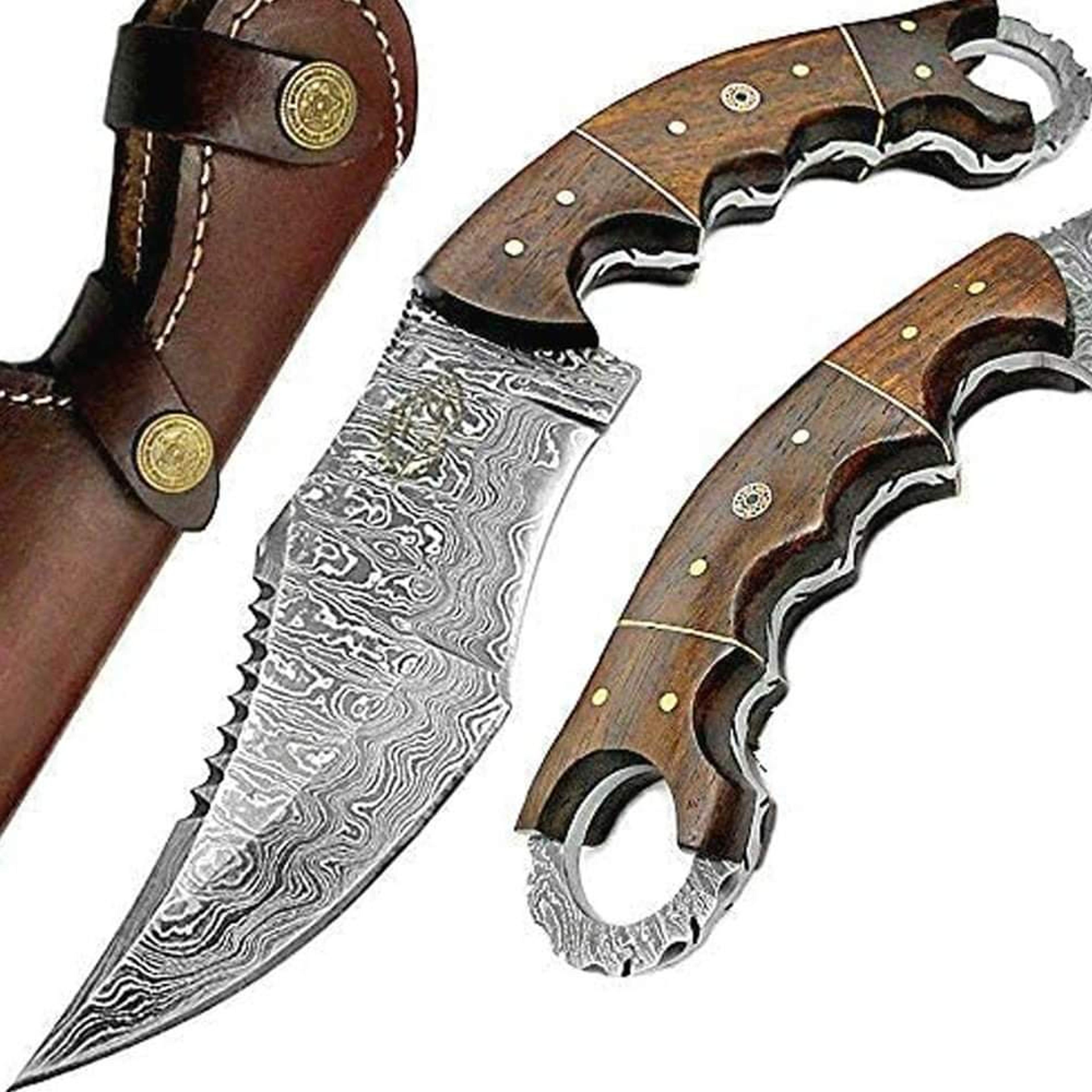karambat hunting knife, knife with sheath, fixed blade camping knife, bowie knife, handmade knives, gifts for men