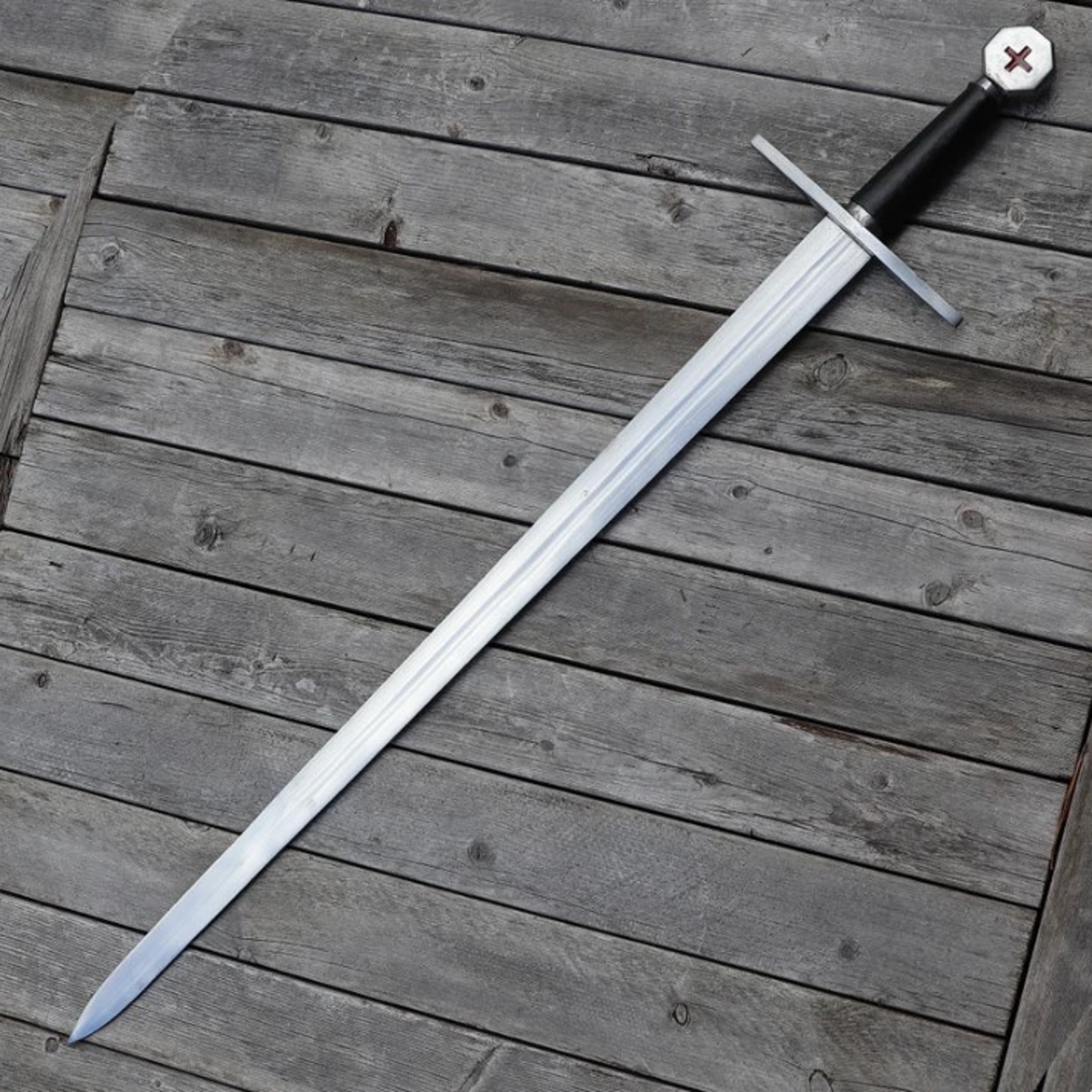 knights of templar sword hand forged high carbon steel decorative reenactment crusader sword with scabbard