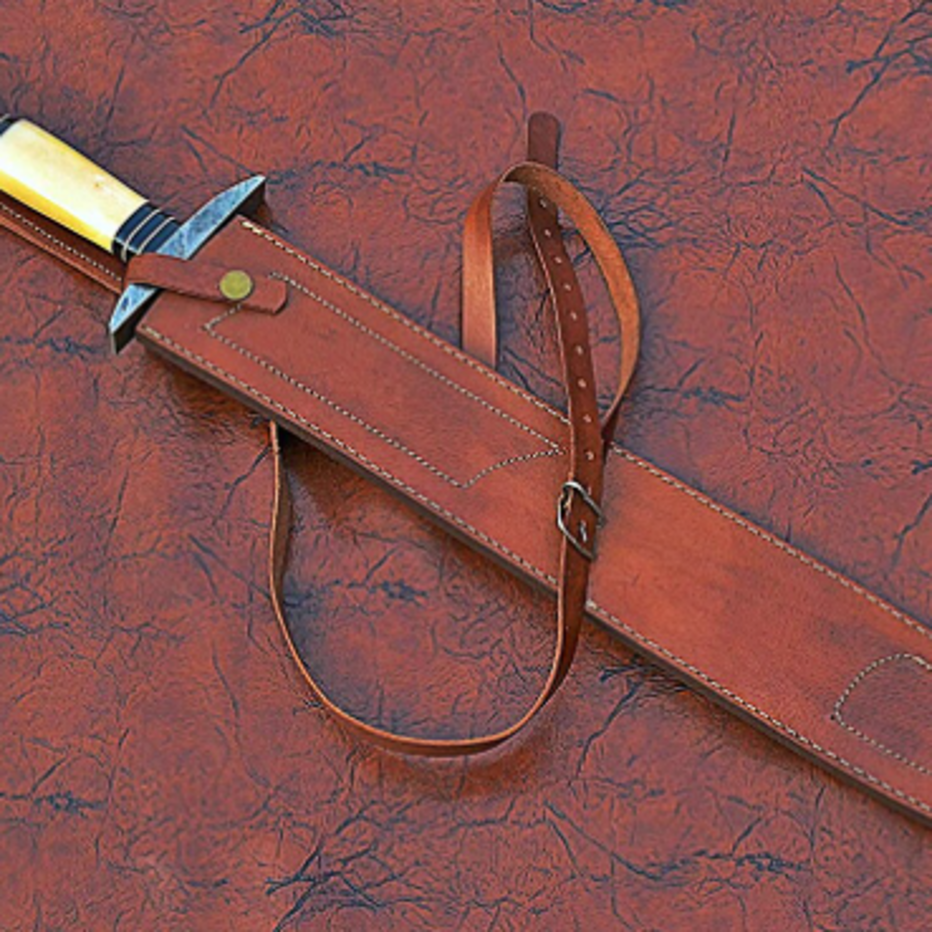 Damascus Viking Sword Battle Ready Sword Damascus hunting Sword W Sheath Christmas Gift Annivers