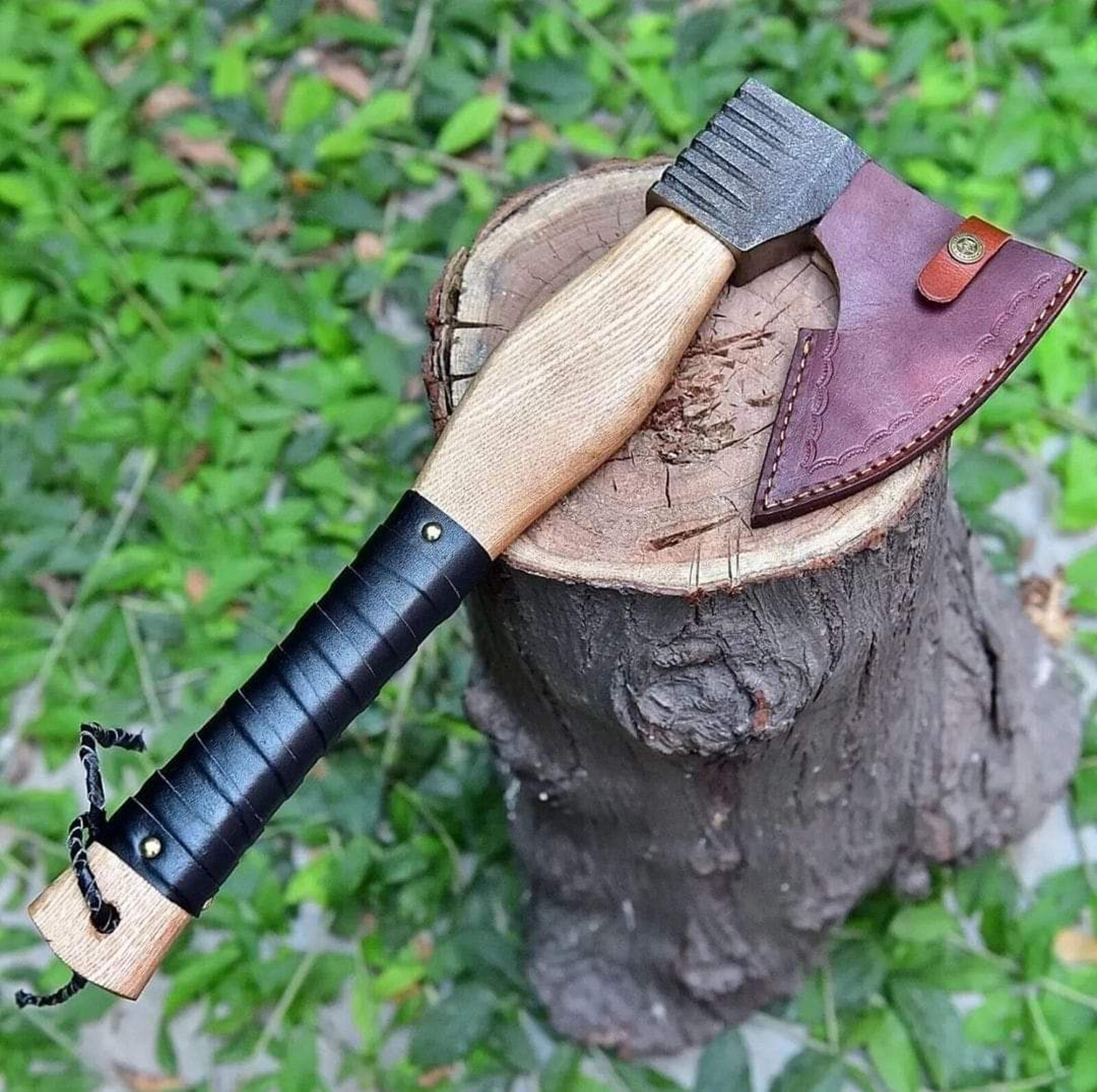 hunting axe, viking axe, with rose wood,wedding gifts for him, anniversary gifts for her, gifts for him, camping axes