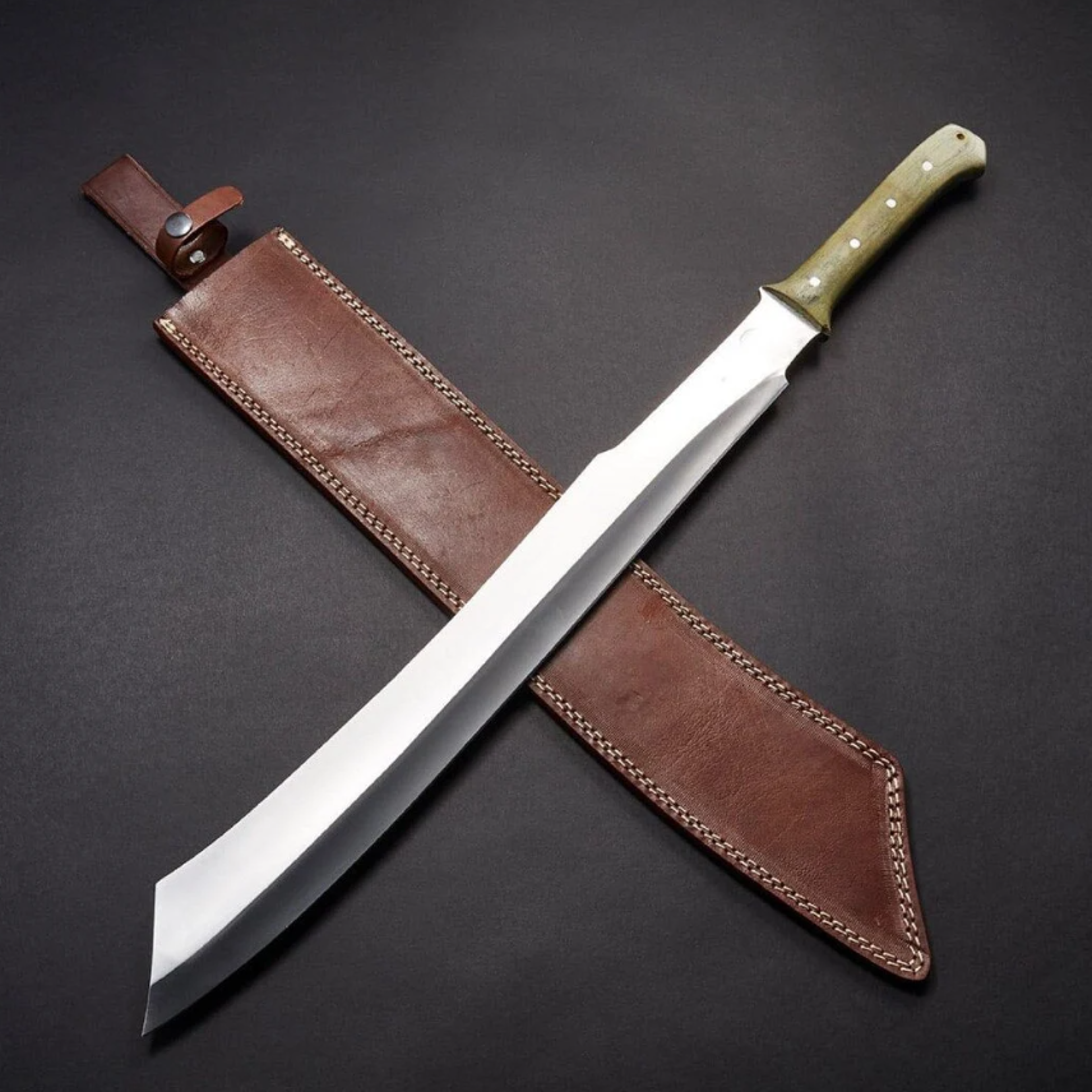 d2 steel hunting short machete knife beautiful hunting knife fixed handle blade