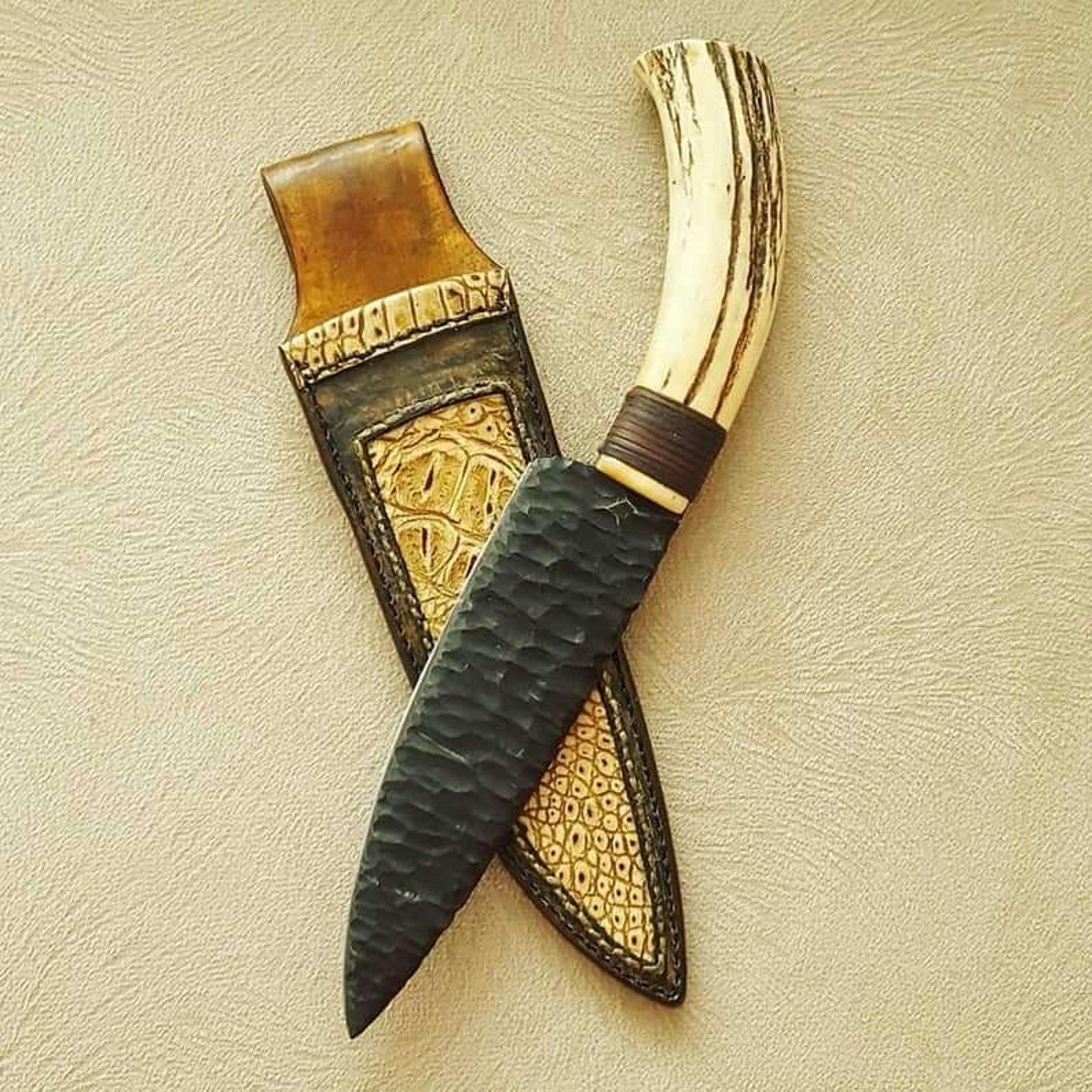 "carbon-steel-knife" hunting-knife-with sheath, fixed-blade-camping-knife, bowie-knife, handmade-knives, gifts husband