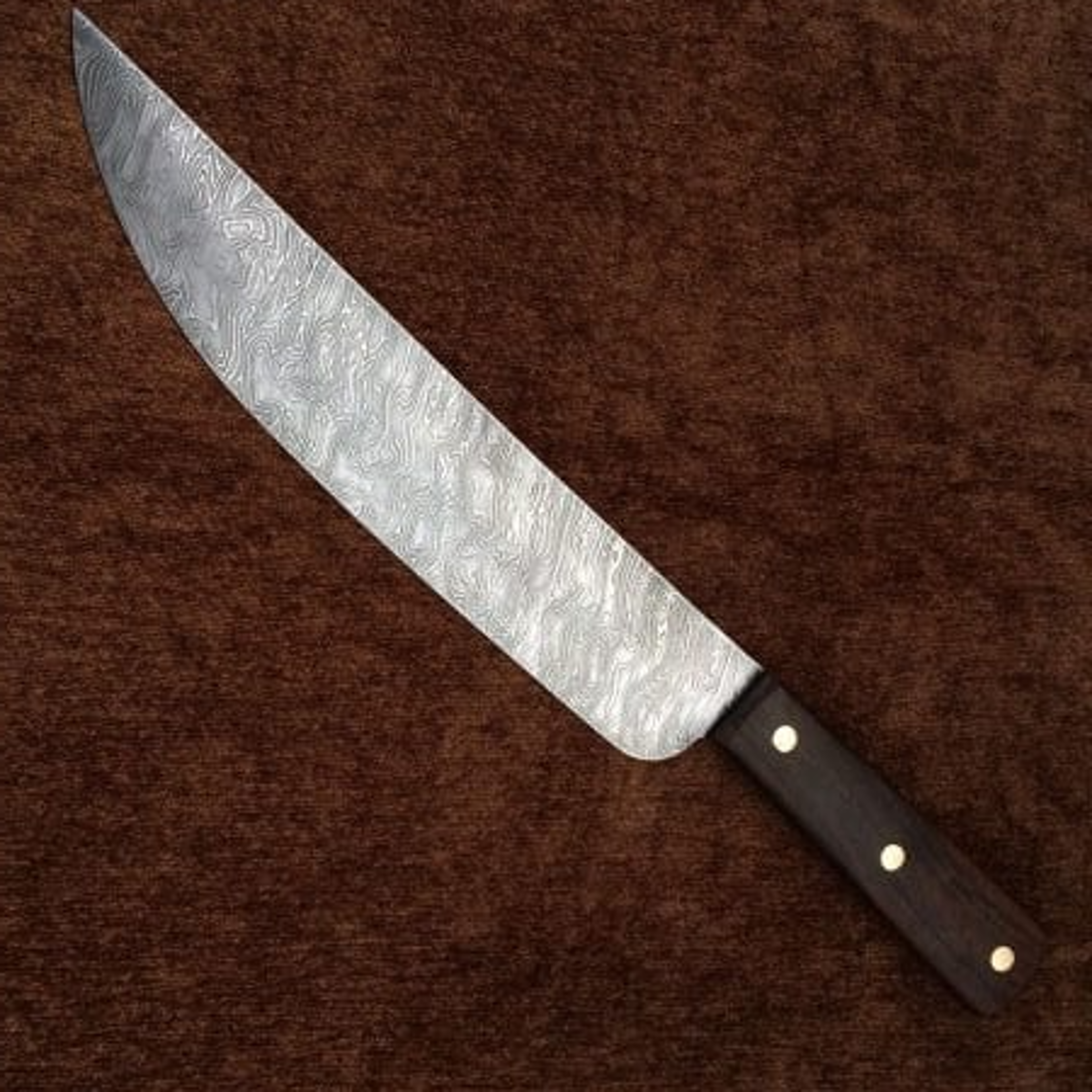 sandbar bowie knife, damascus steel bowie knife, handmade steel sandbar bowie knife