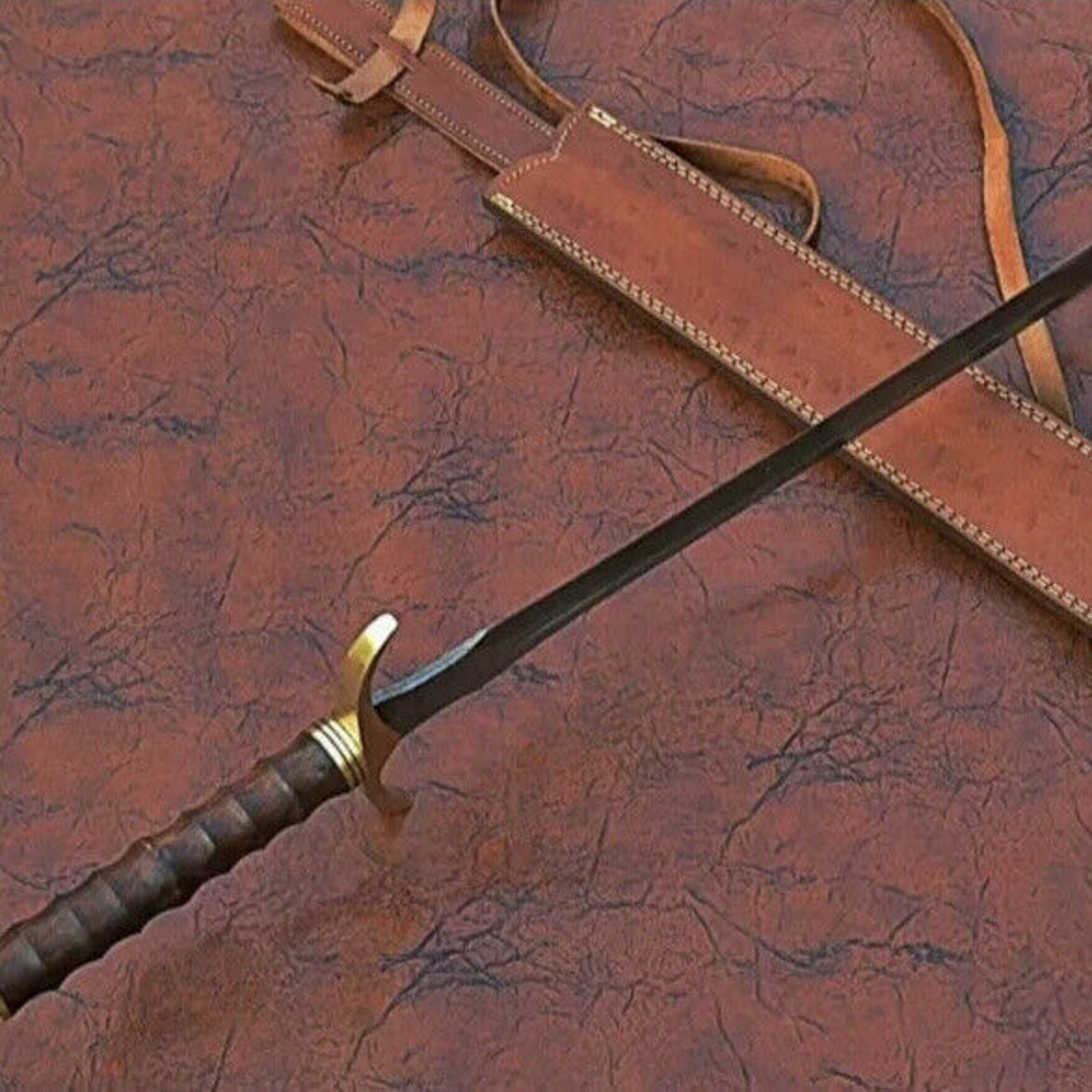 Handmade forged damascus steel viking sword near me in georgiajpg