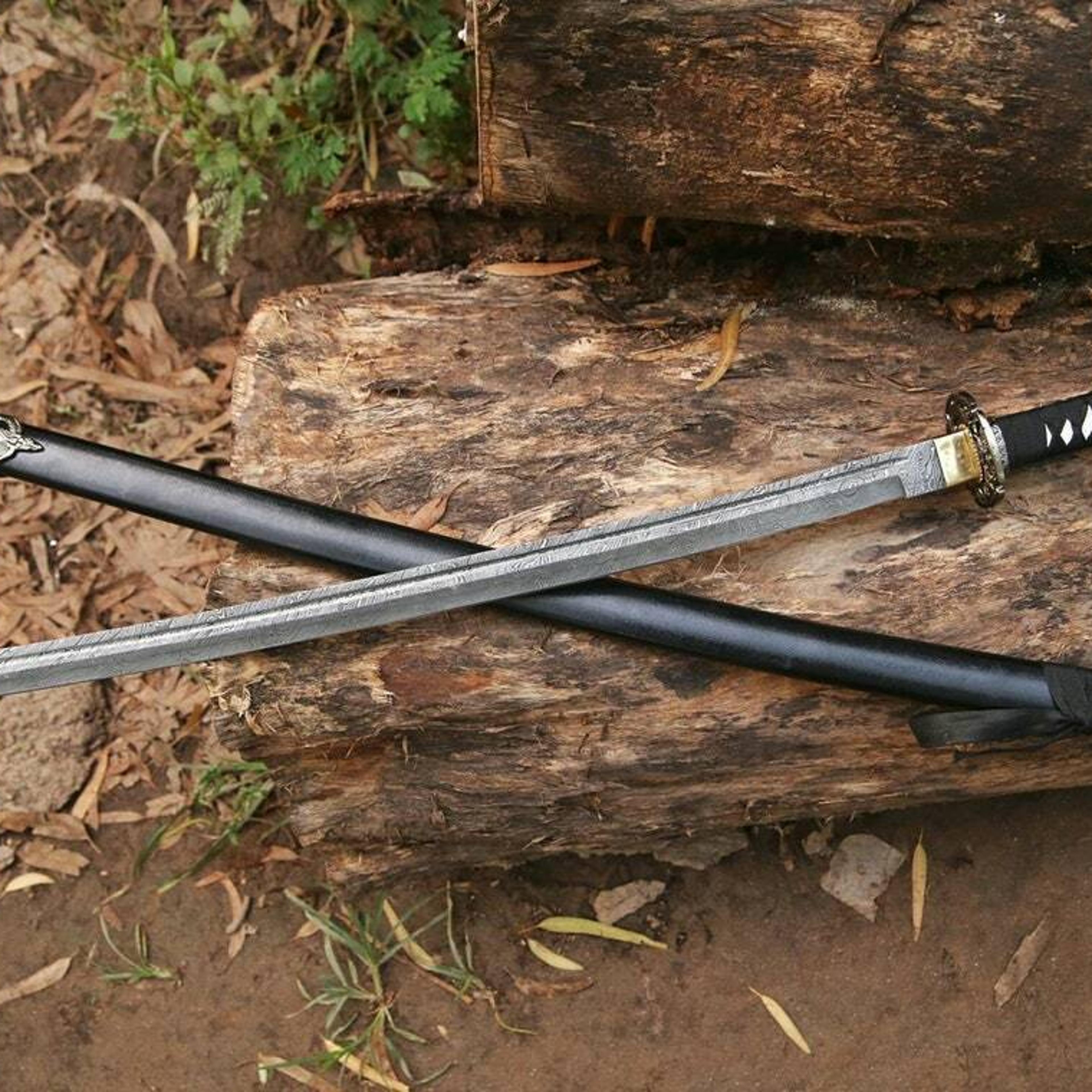 katana combat survival sword - hand forged timeless masterpiece